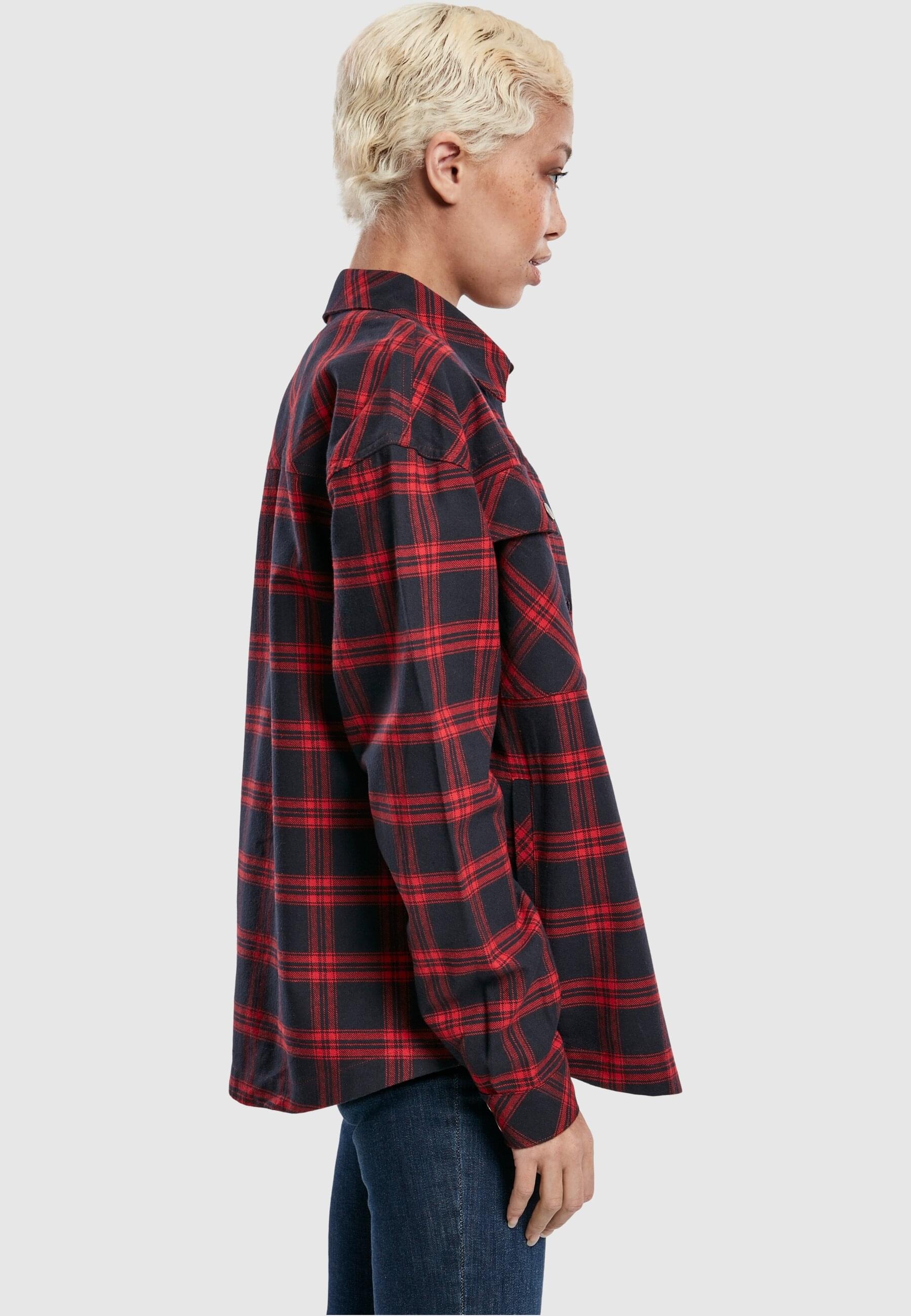 URBAN CLASSICS Langarmhemd »Urban Classics Damen Ladies Oversized Overshirt«, (1 tlg.)