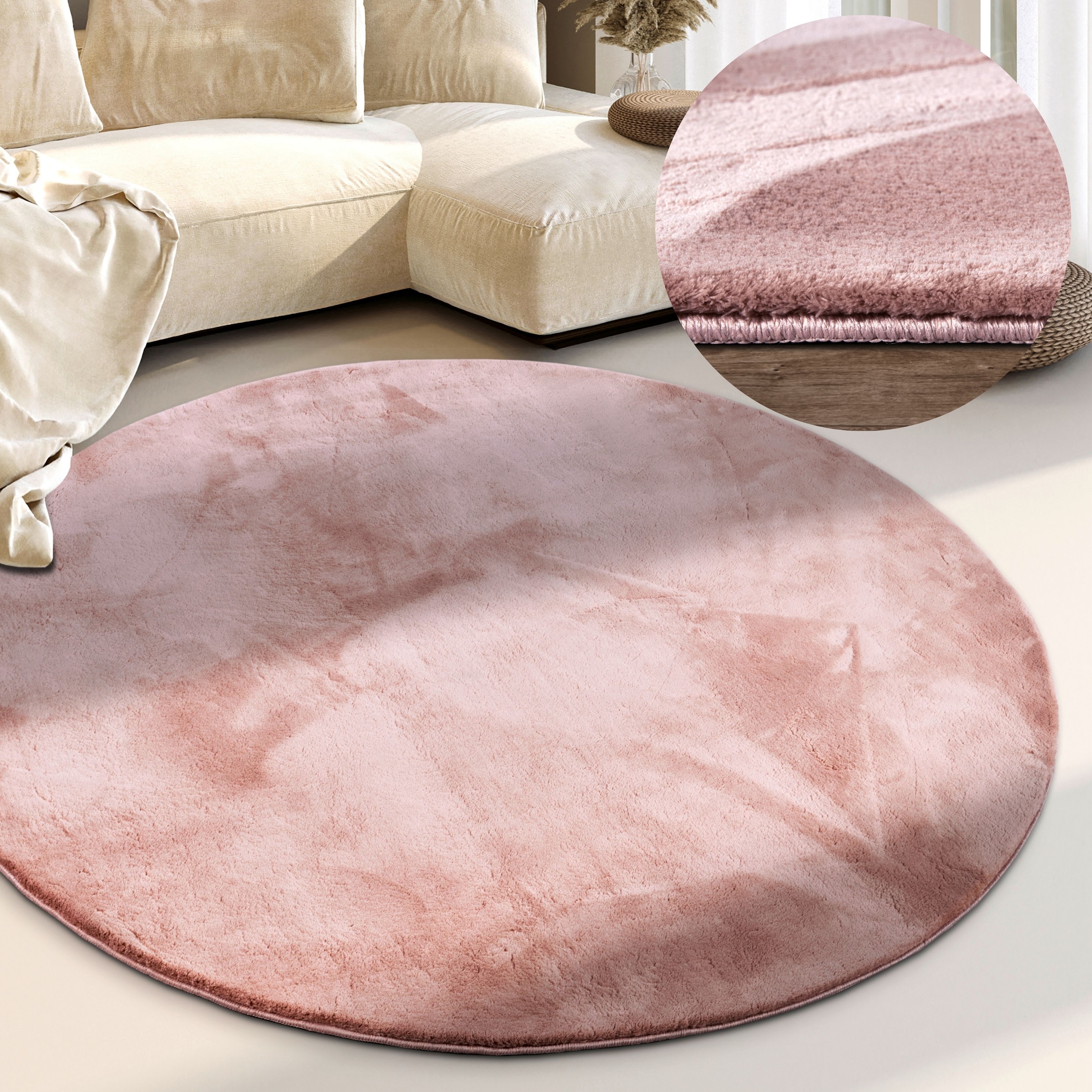 Villeroy & Boch Teppich "Leon" rund 15 mm Höhe Langflor, Shaggy, einfarbig, günstig online kaufen