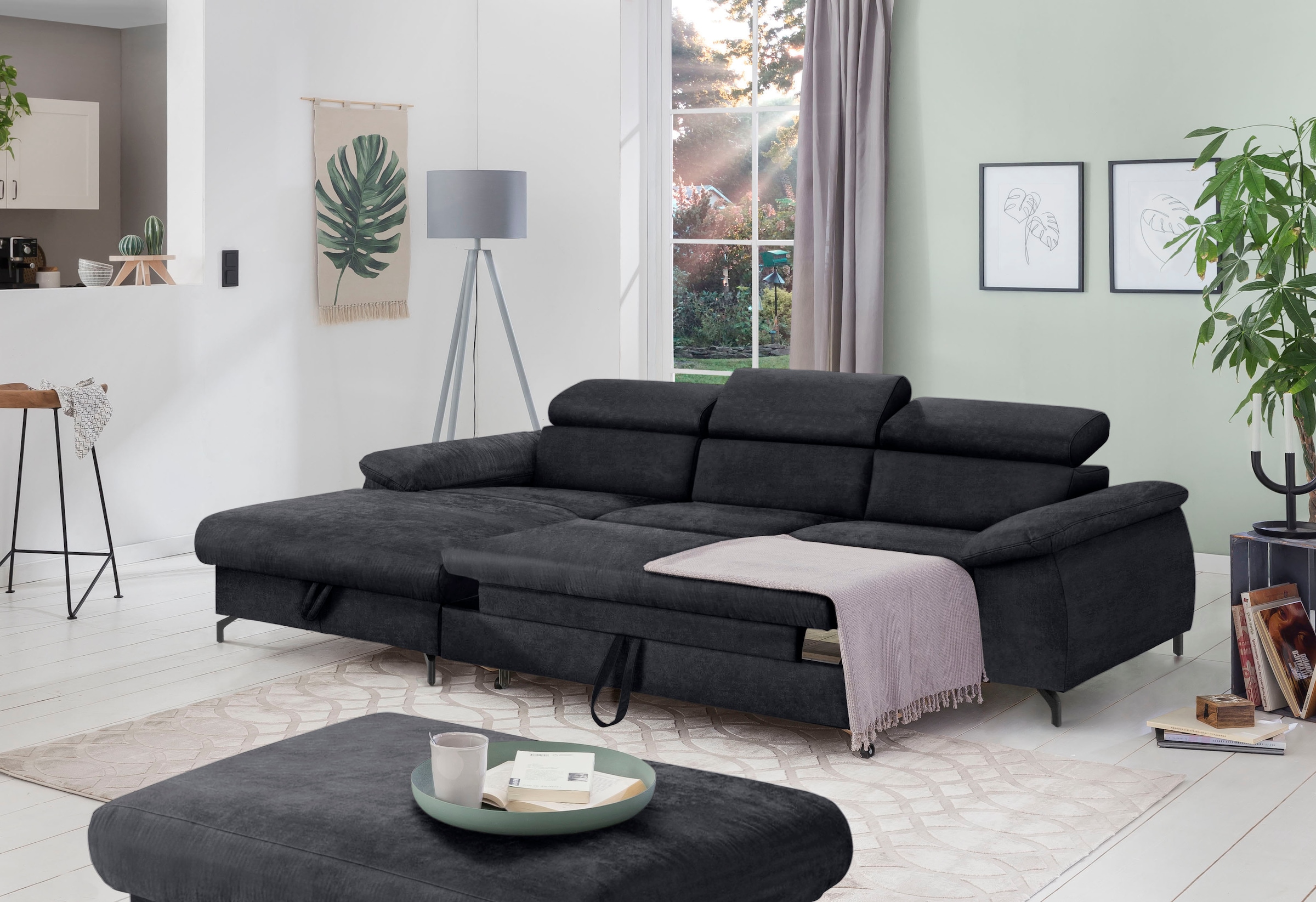 COTTA Ecksofa »Kitty L-Form«, inkl. Kopfteilverstellung, optional mit Bettfunktion u. Bettkasten