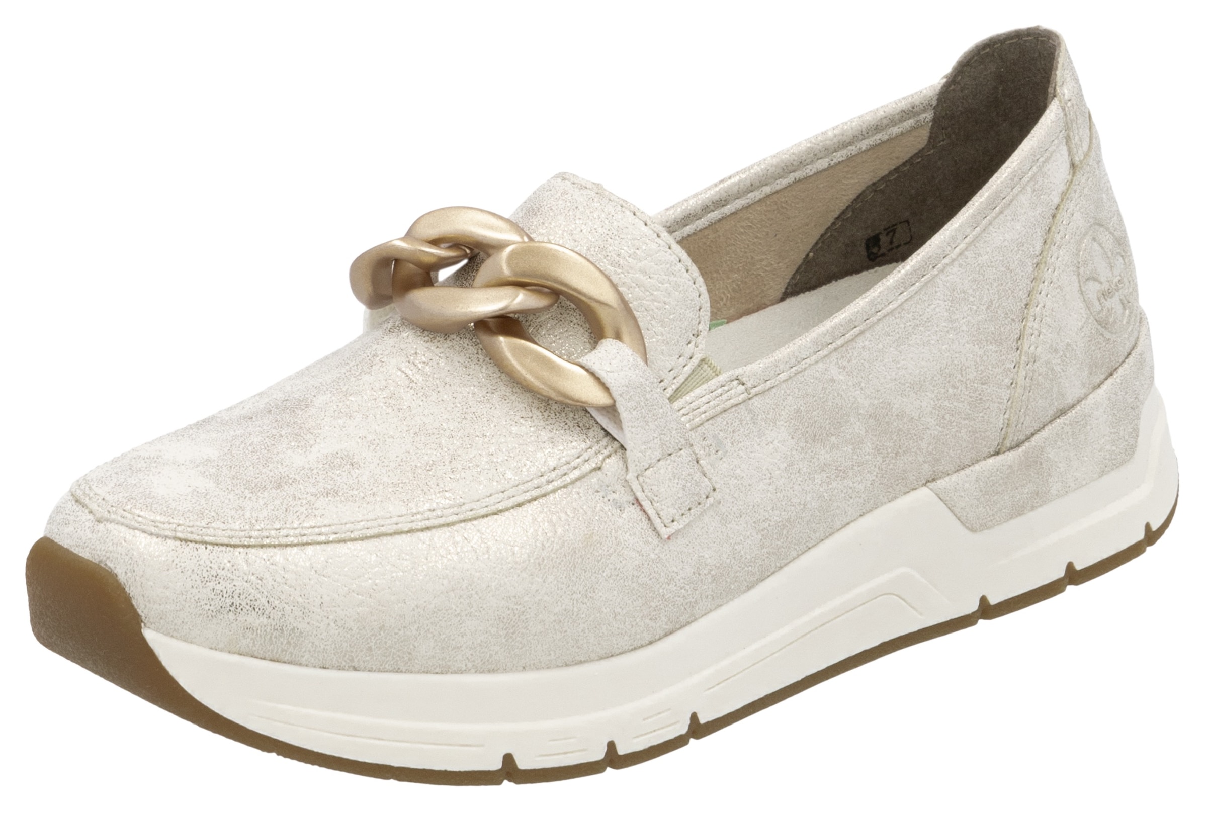 Loafer, Slipper, Slip-on Sneaker, Halbschuh mit modischer Zierkette