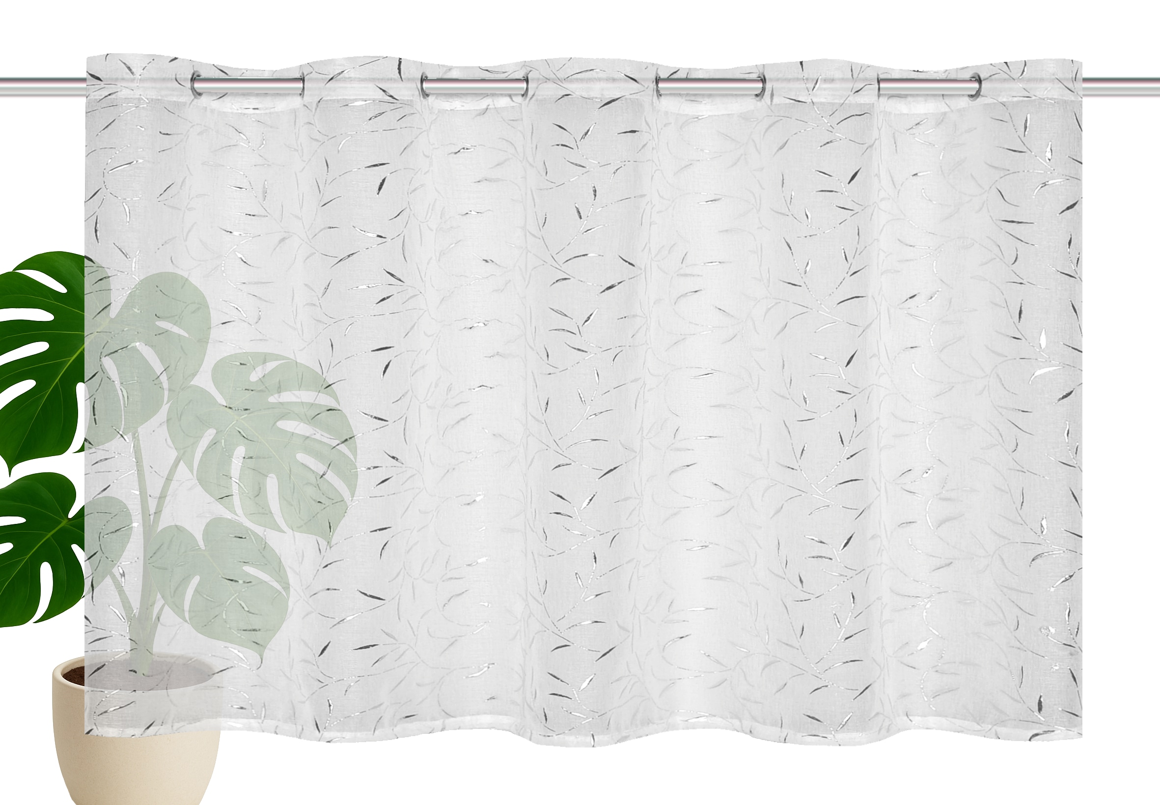 HOME WOHNIDEEN Scheibengardine »RIALMO« 1 Stk. tlg. Pastendruck