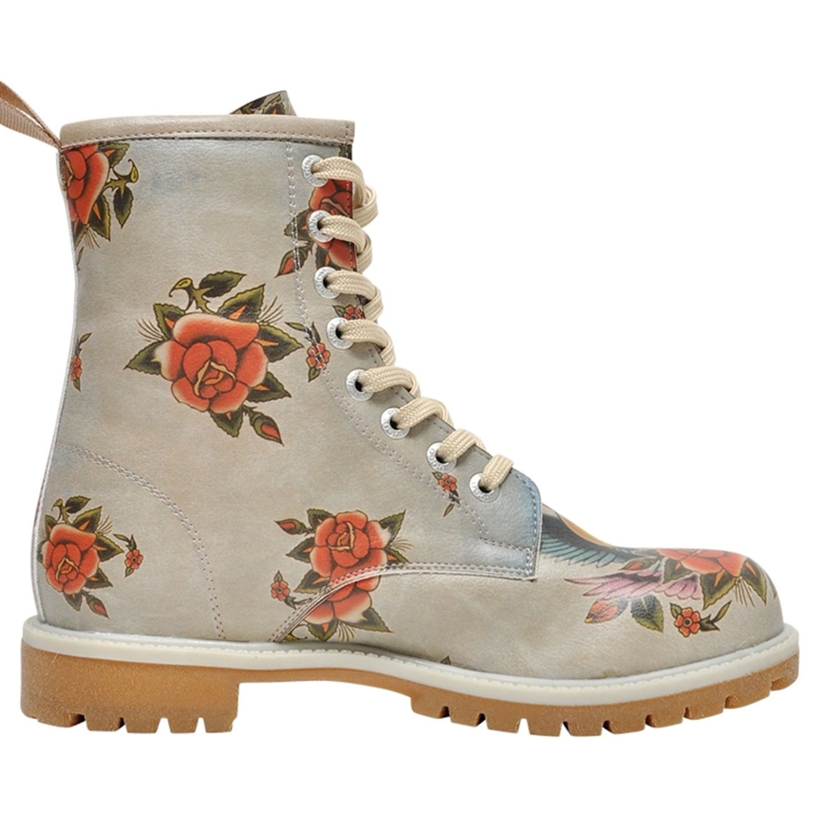 DOGO Schnürboots »Tweety with Roses«, Vegan