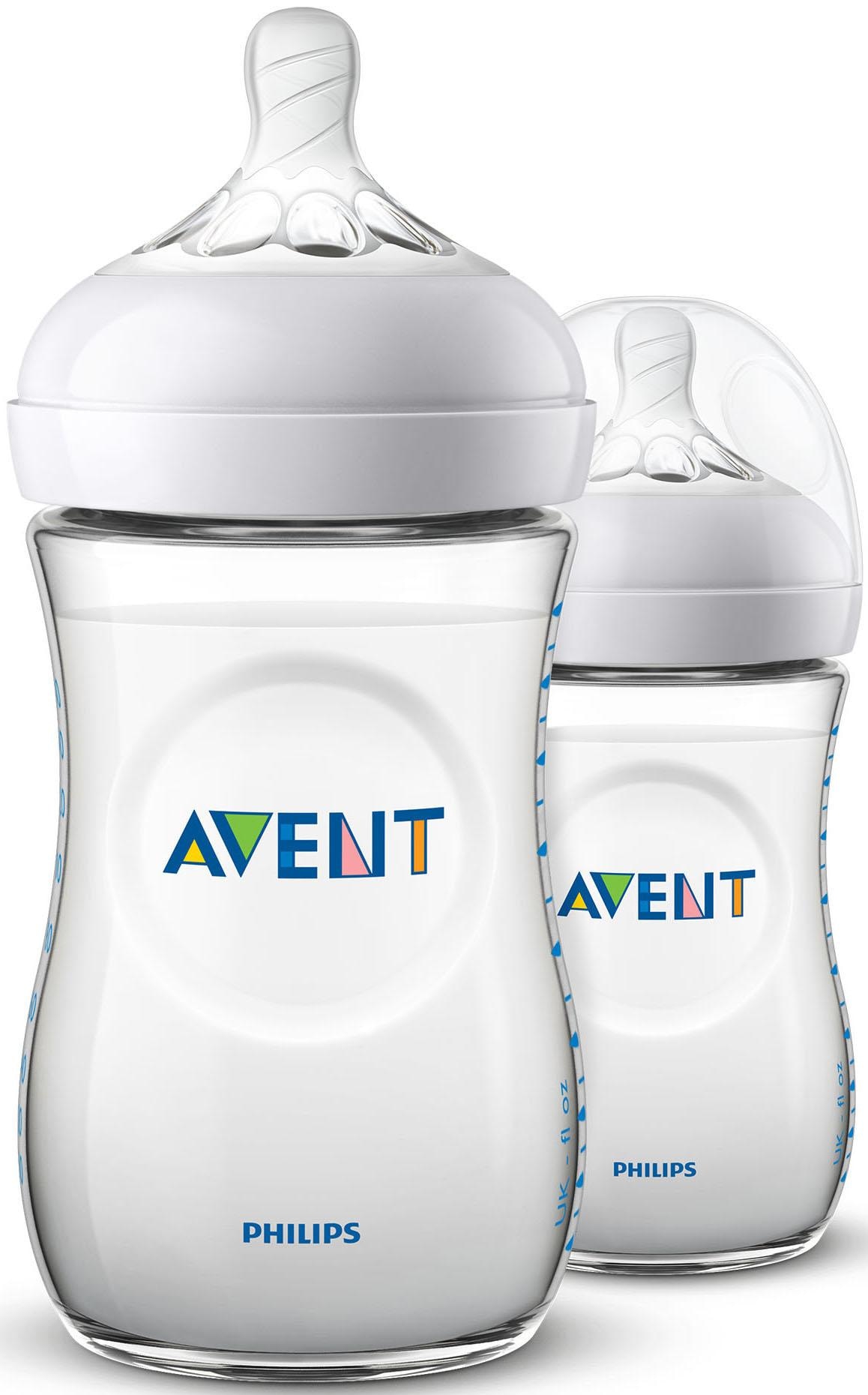 Philips AVENT Babyflasche »Natural Flasche SCF033/27«, (2er-Pack), Anti-Kolik-System