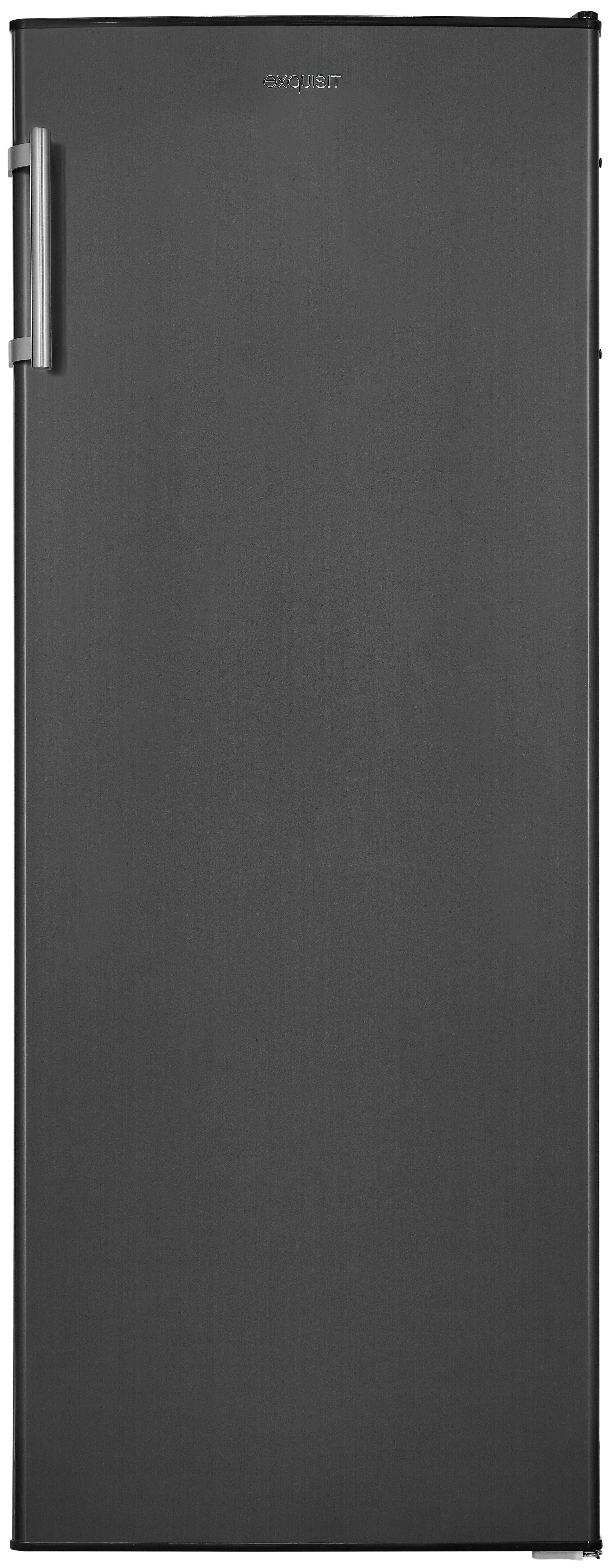 exquisit Kühlschrank "KS320-V-H-040E inoxlook-az" 142,6 cm hoch 54,4 cm breit Großzügiger Kühlraum für mehr Frische und beste Übersicht