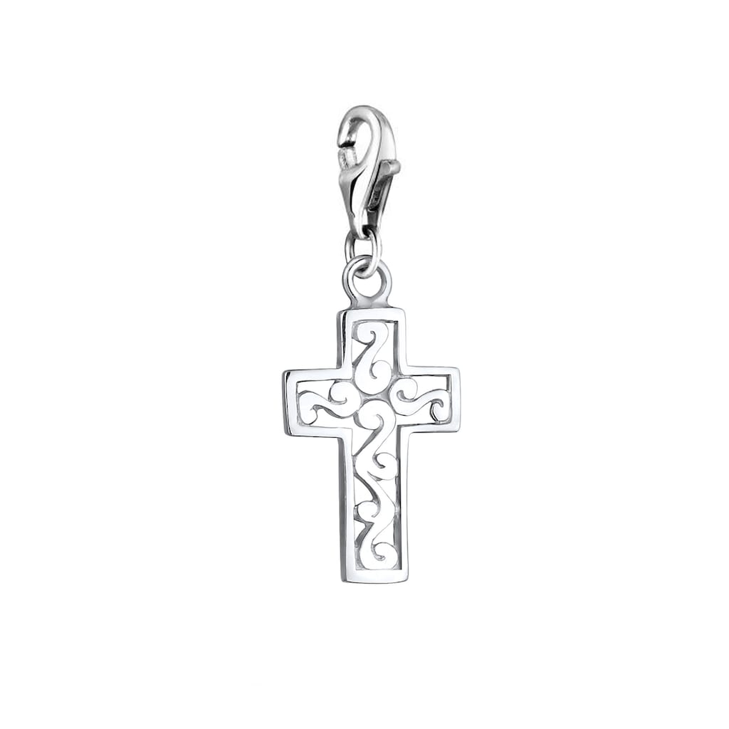 Nenalina Charm-Einhänger »Kreuz Symbol Schutz Anhänger Ornament 925 Silber«