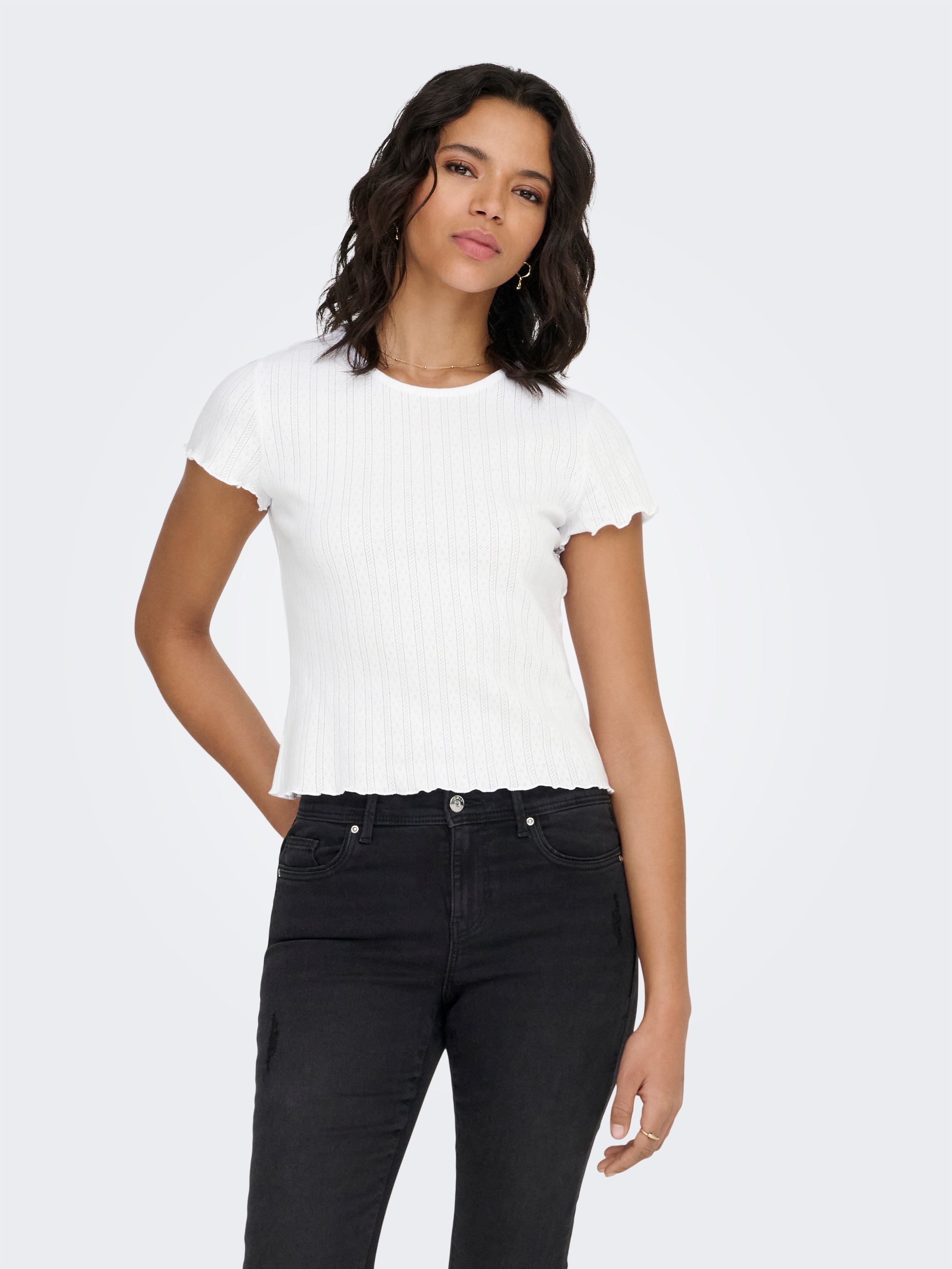 ONLY Kurzarmshirt "ONLCARLOTTA S/S TOP JRS NOOS" günstig online kaufen