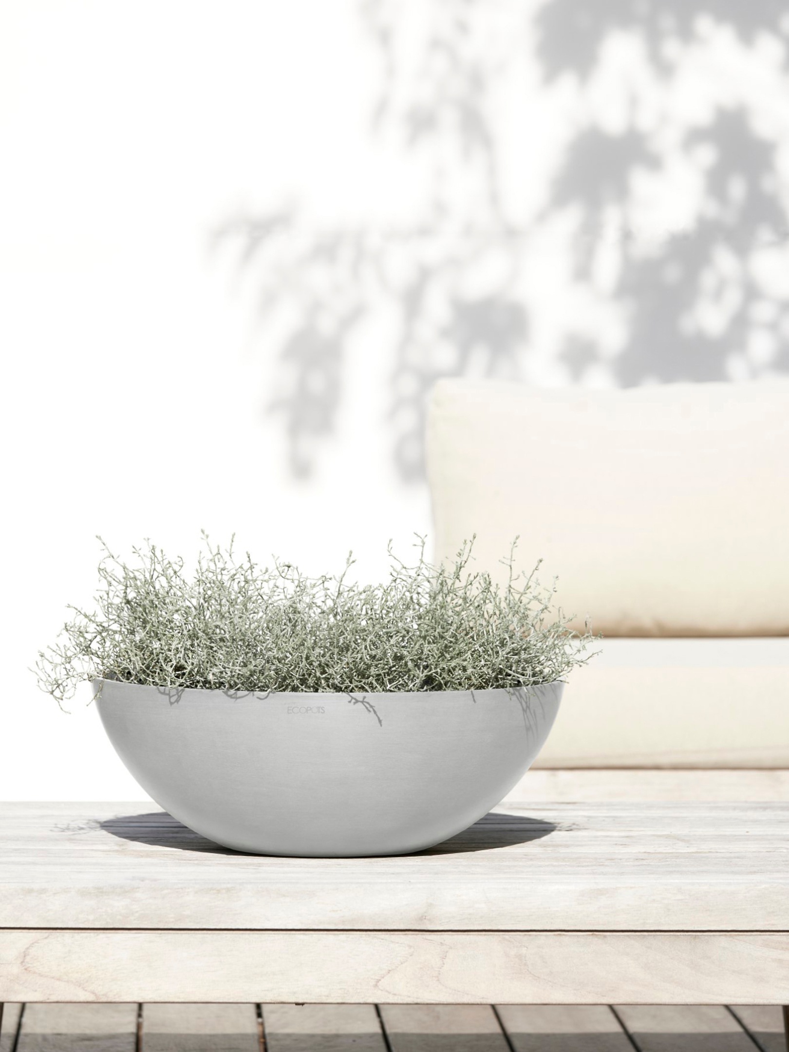 ECOPOTS Blumentopf »Vienna 50 Weißgrau«, für innen und außen: frostsicher, bruchsicher und lichtbeständig