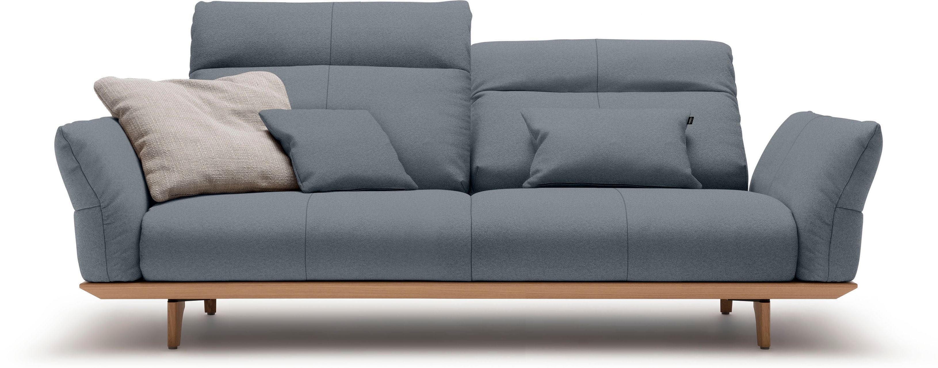 Creation BY ROLF BENZ 3-Sitzer "CR.460, Designsofa mit verstellbarer Rückenlehne, extra bequem," Sockel in Eiche, Füße Eiche natur, Breite 208 cm