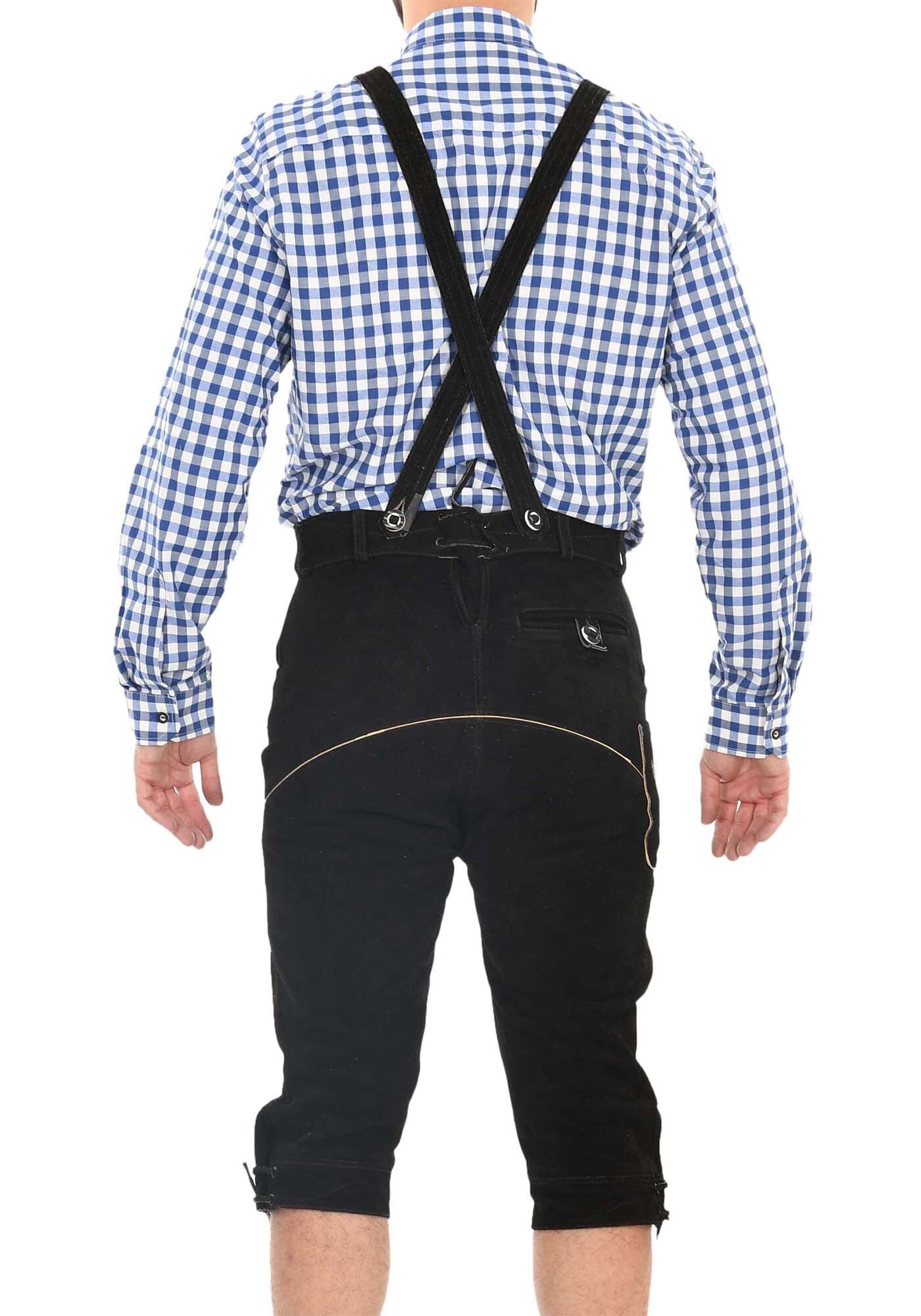 Alessandro Salvarini Trachtenlederhose »ASSeppl«, Lederhose aus Echtleder mit Träger im traditionellen Stil