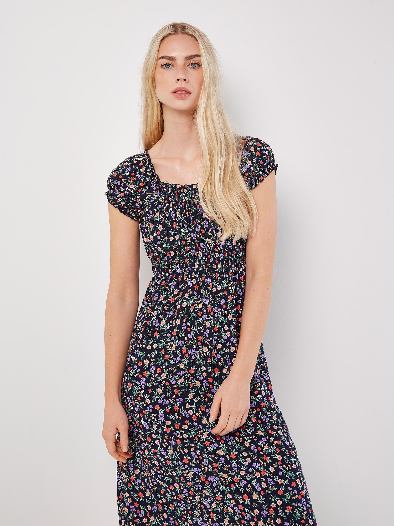 Apricot Midikleid »Midikleid« mit Smokdetails