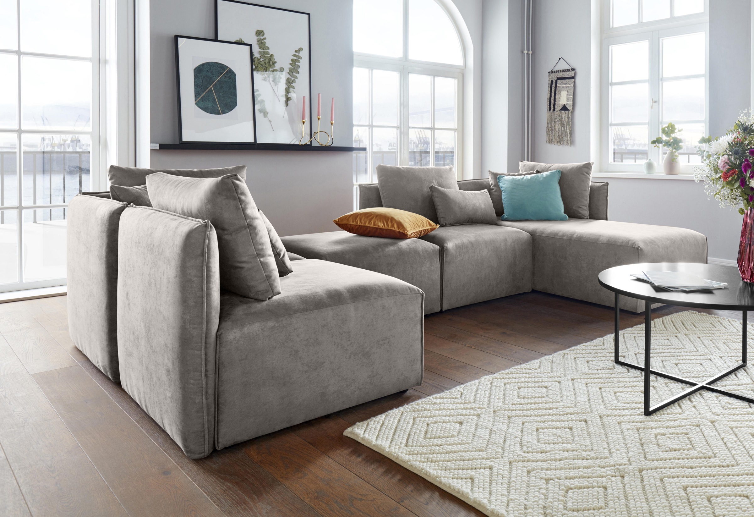 OTTO home Wohnlandschaft "Nöre U-Form" 5 Teile, in vielen Bezugsqualitäten günstig online kaufen