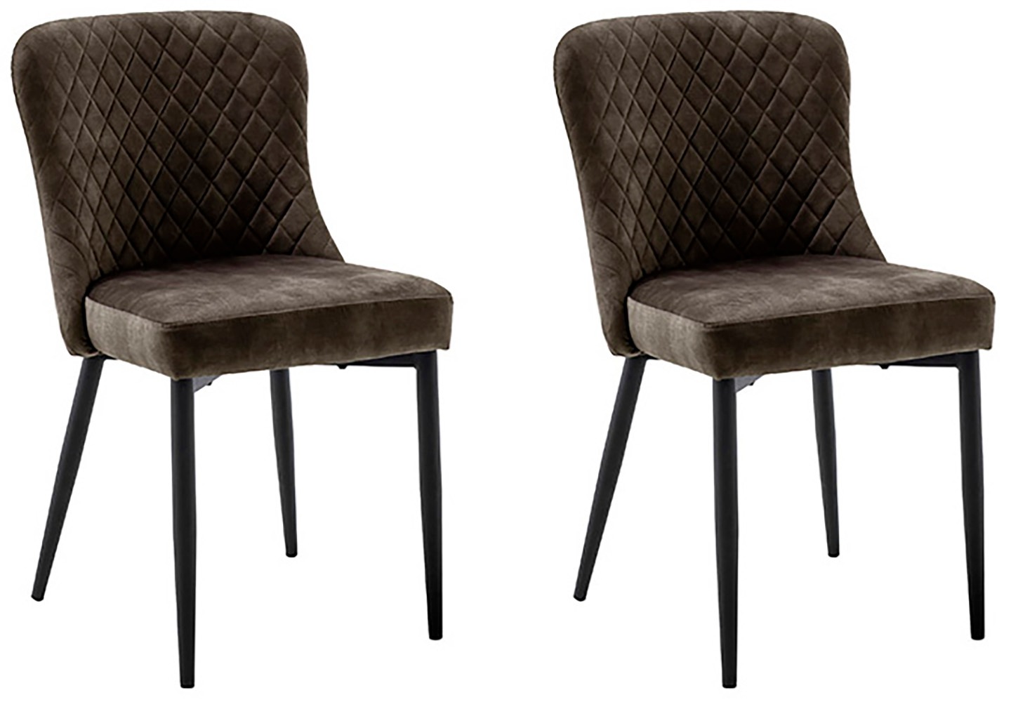 MCA furniture 4-Fußstuhl »ABOSHI Esszimmerstuhl (4er Set)«, (Set), 4 St., Veloursstoff, Taschenfederkern, Metall schwarz,Vintage-Veloursoptik,belastbar 120 kg