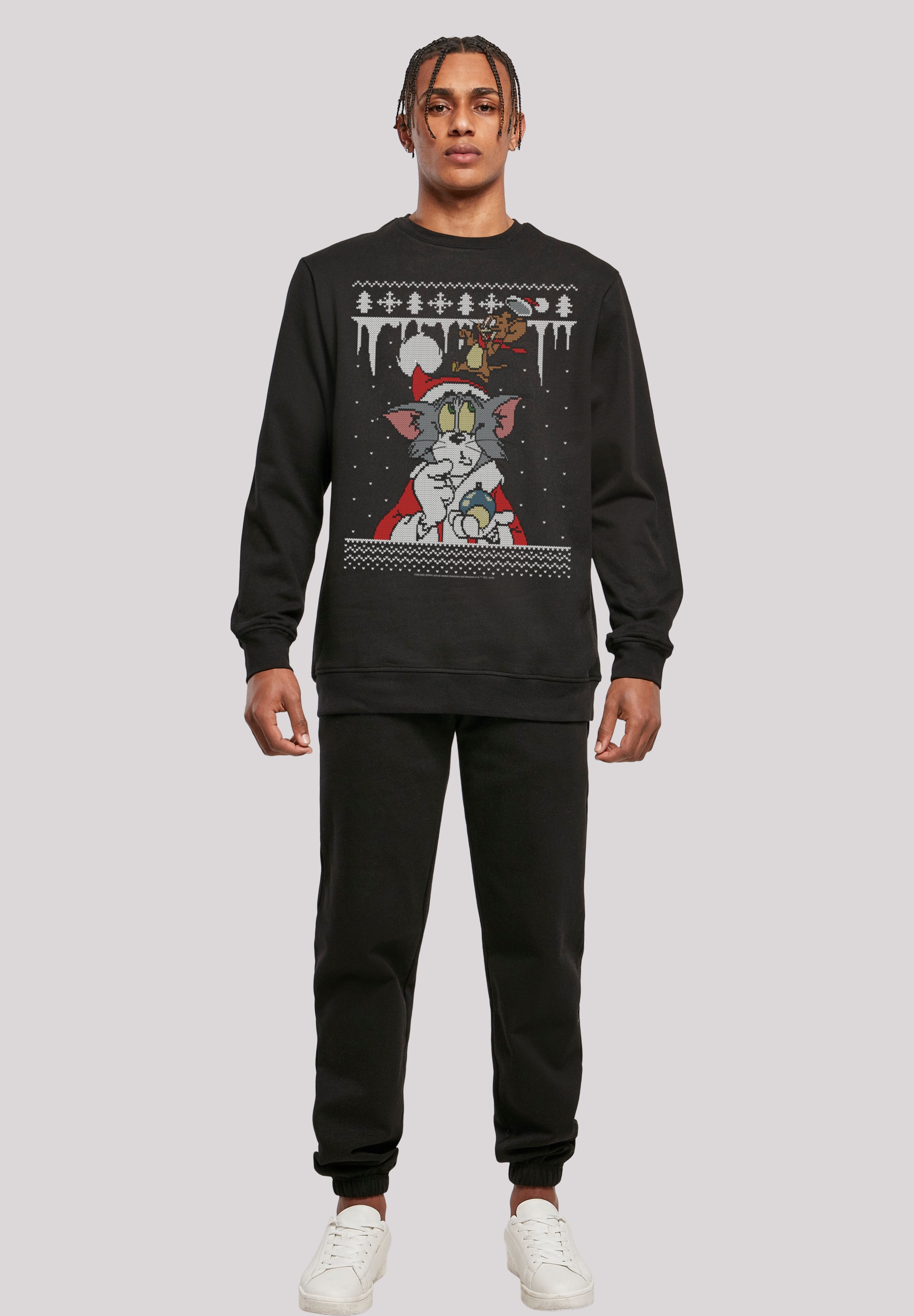 F4NT4STIC Kapuzenpullover »Tom und Jerry Christmas Weihnachten Fair Isle«, Print