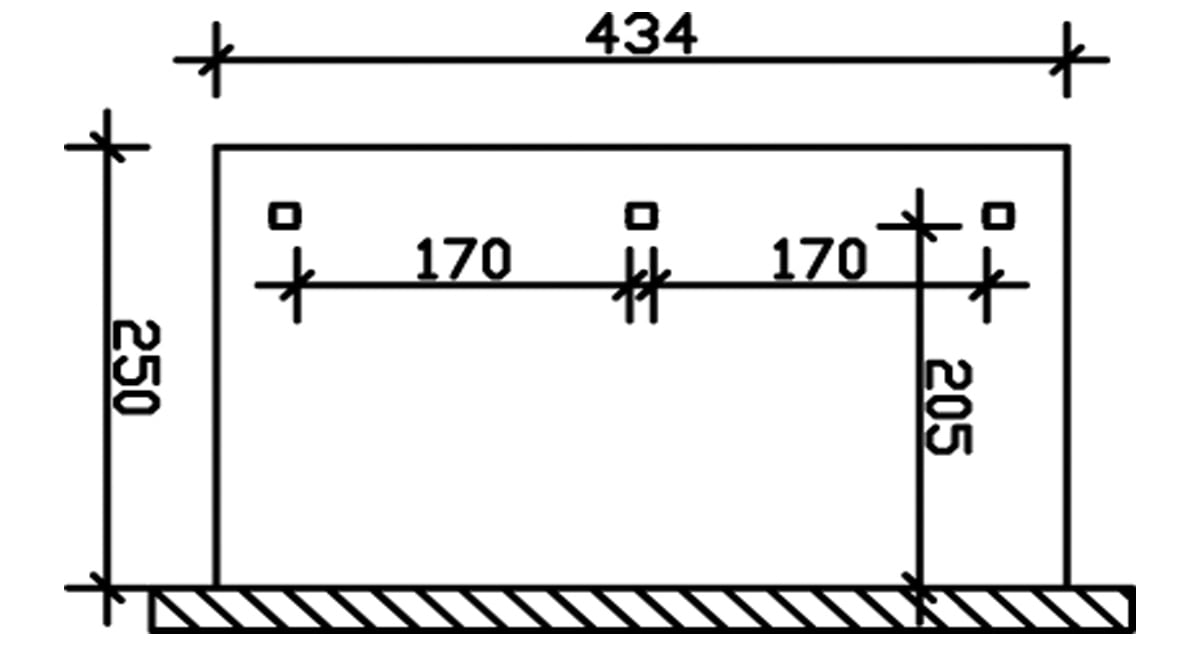 Skanholz Terrassendach »Rimini«, 434 cm Breite, verschiedene Tiefen