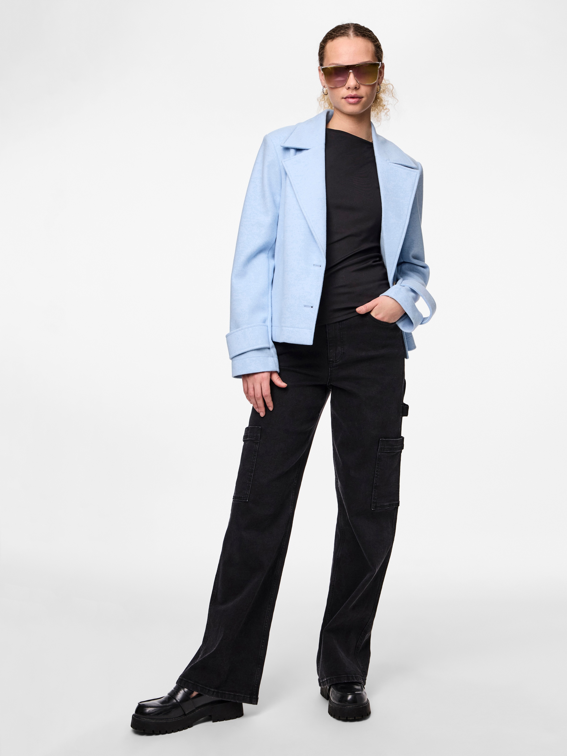 pieces Langarmshirt »PCNEJA LS REVERSIBLE TOP NOOS EXP BC« 2 in 1 umkehrbar 2 Ausschnittvarianten