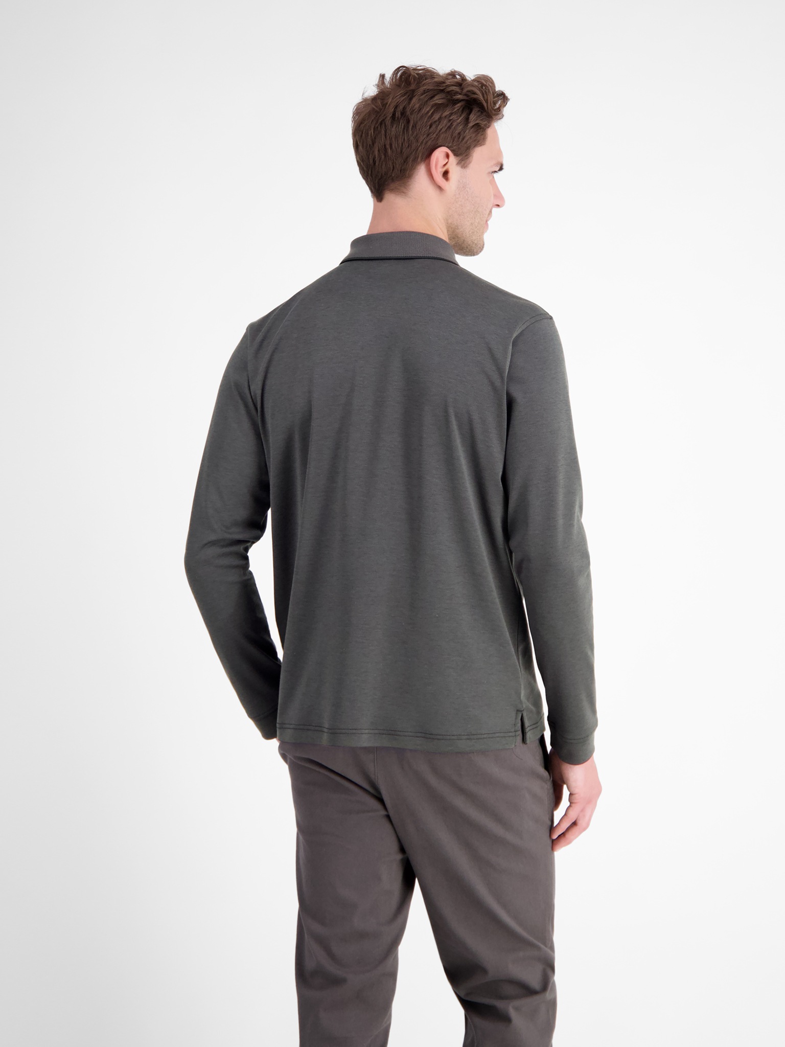 LERROS Langarm-Poloshirt, mit Logo-Stickerei