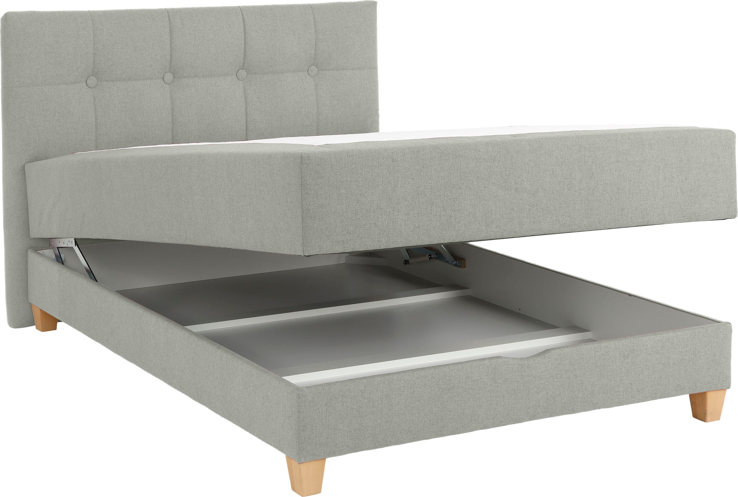 Home affaire Boxbett »Lonrai«, in H2,H3 & H4 und XXL - Überlänge 220cm wählbar, inkl. Topper