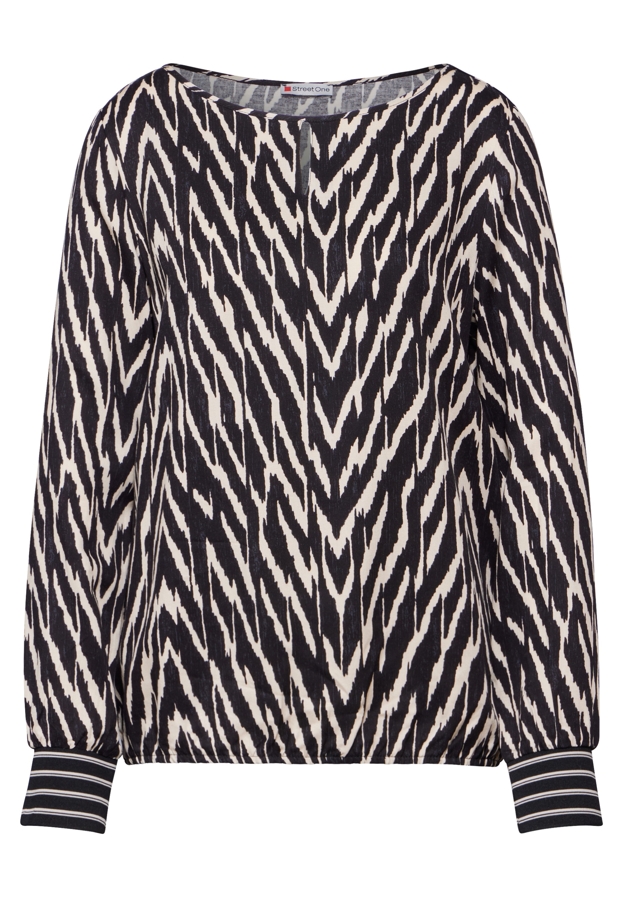 STREET ONE Langarmshirt, mit Cut-Out Detail