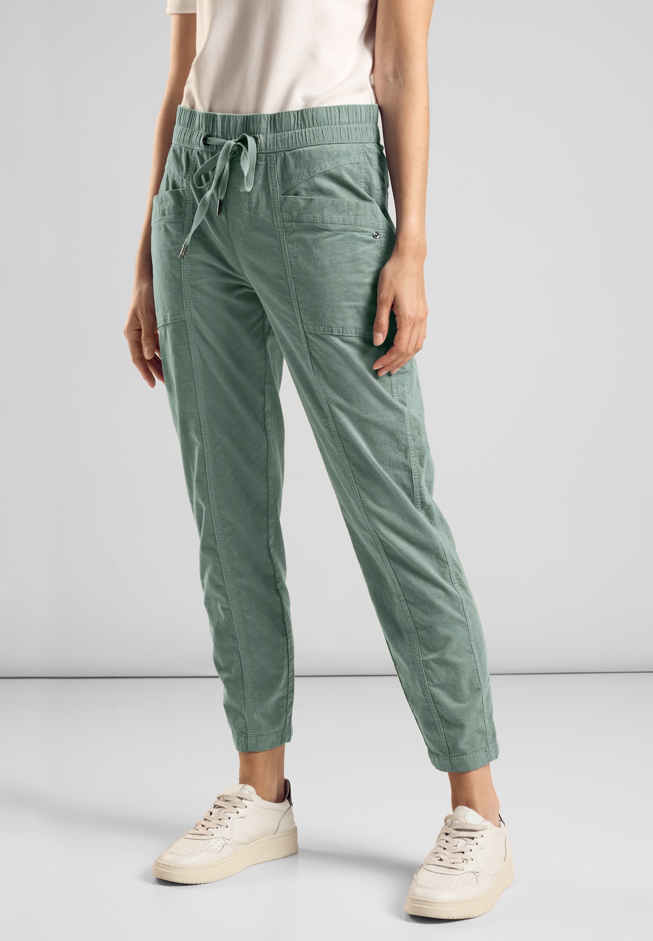 STREET ONE Jogger Pants, in Cord-Optik