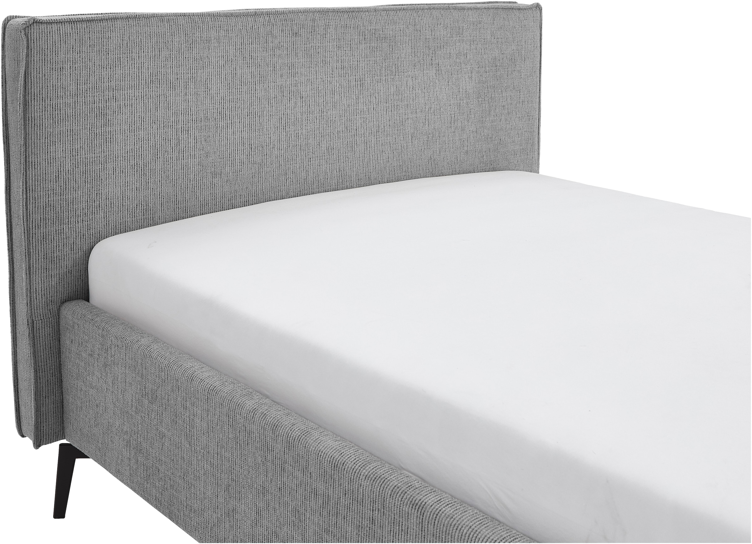 meise.möbel Polsterbett »Riva II«, mit schwarzen Metallfüßen, wahlweise mit Bettkasten
