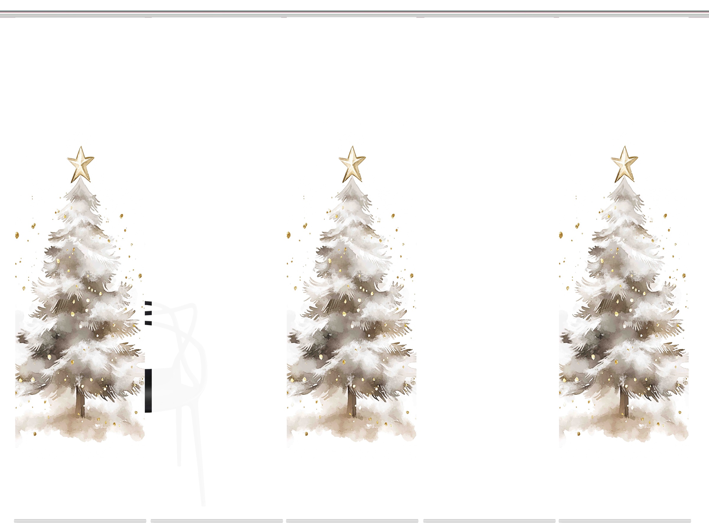 HOME WOHNIDEEN Schiebegardine "CHRISTMAS TREE" Paneelwagen 5 Stk. tlg. SET, günstig online kaufen