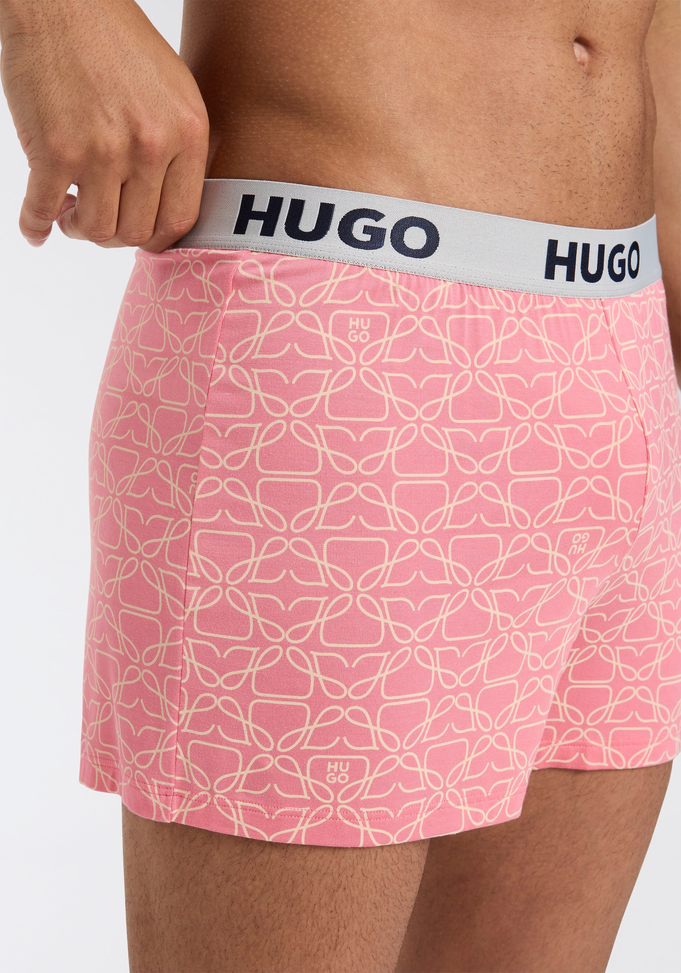 HUGO Underwear Schlafshorts »UNITE_SHORTS 10247048 01«, mit Hugo Logo-Elastiktape am Bund