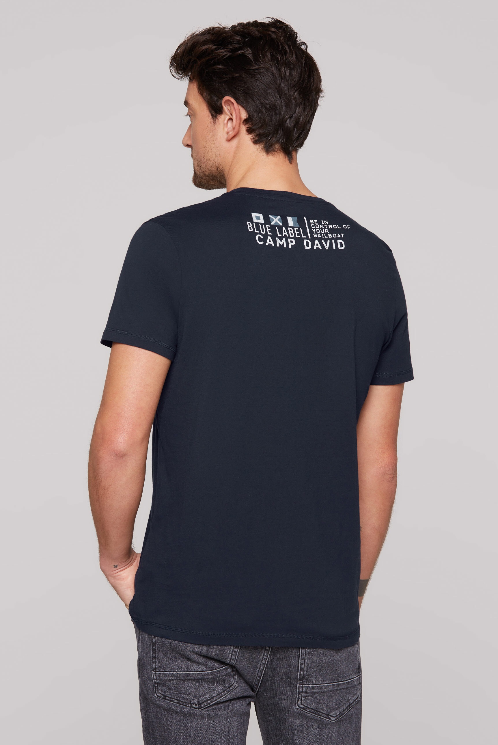 CAMP DAVID Rundhalsshirt, aus Baumwolle