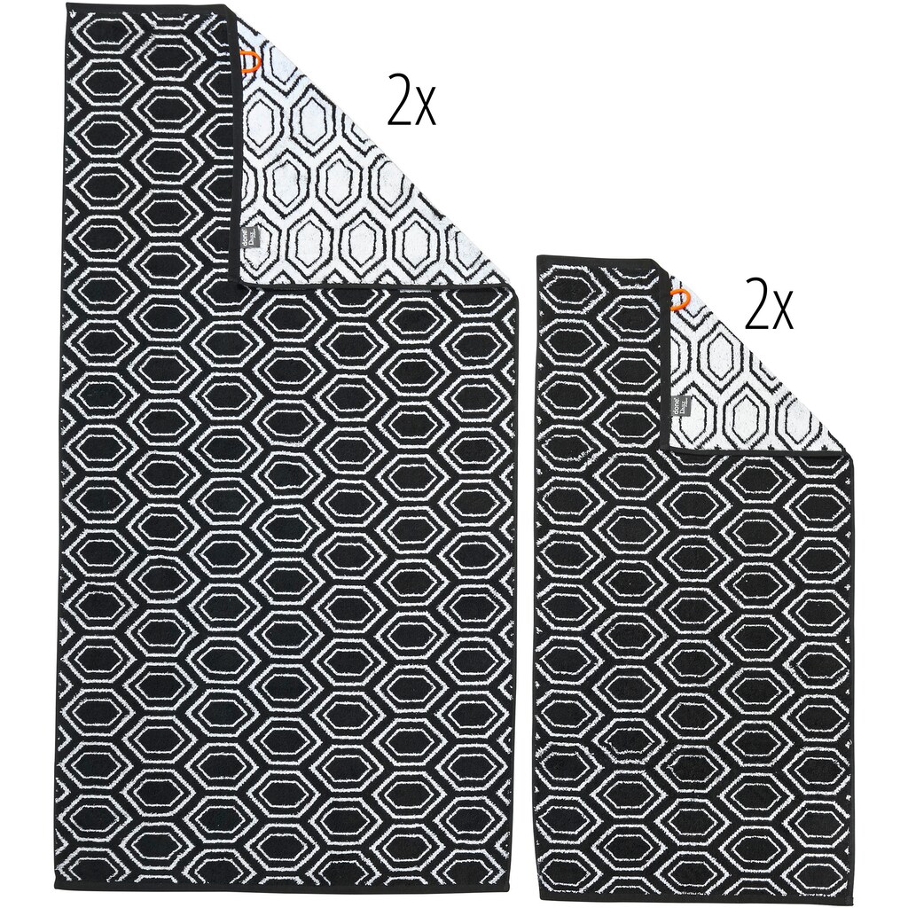 done.® Handtuch Set »Daily Shapes Ethno«, (Set, 4 St., 2 Handtücher (50x100 cm)-2 Duschtücher (70x140 cm)