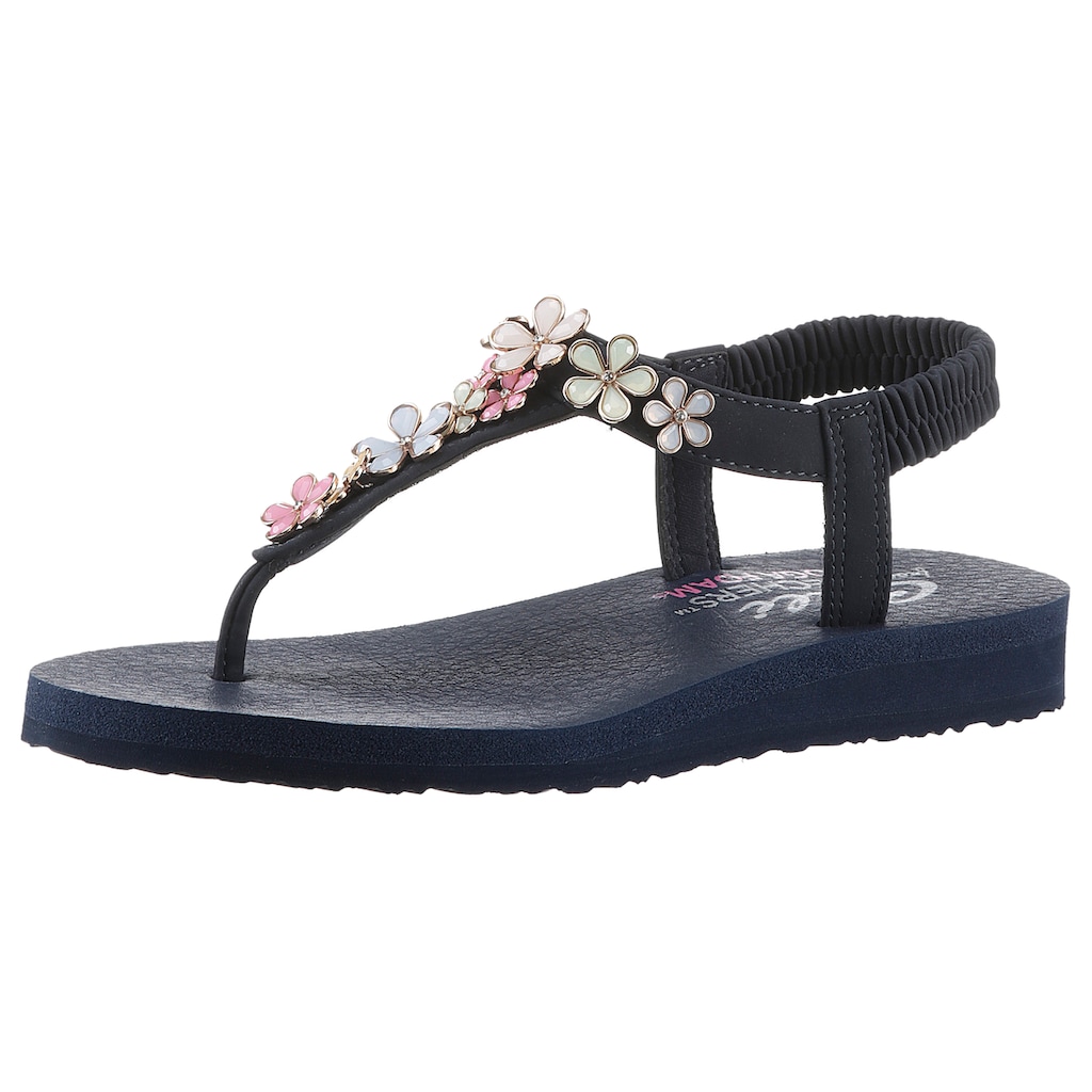 Skechers Sandale »MEDITATION-GLASS DAISY«, Sommerschuh, Sandalette, Riemchensandale, mit Yoga Foam