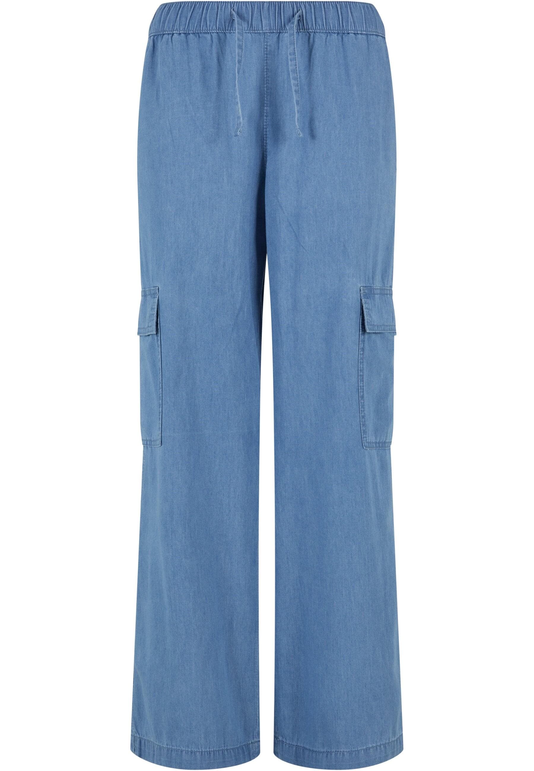 URBAN CLASSICS Cargohose "Urban Classics Damen Ladies Light Denim Cargo Pan günstig online kaufen