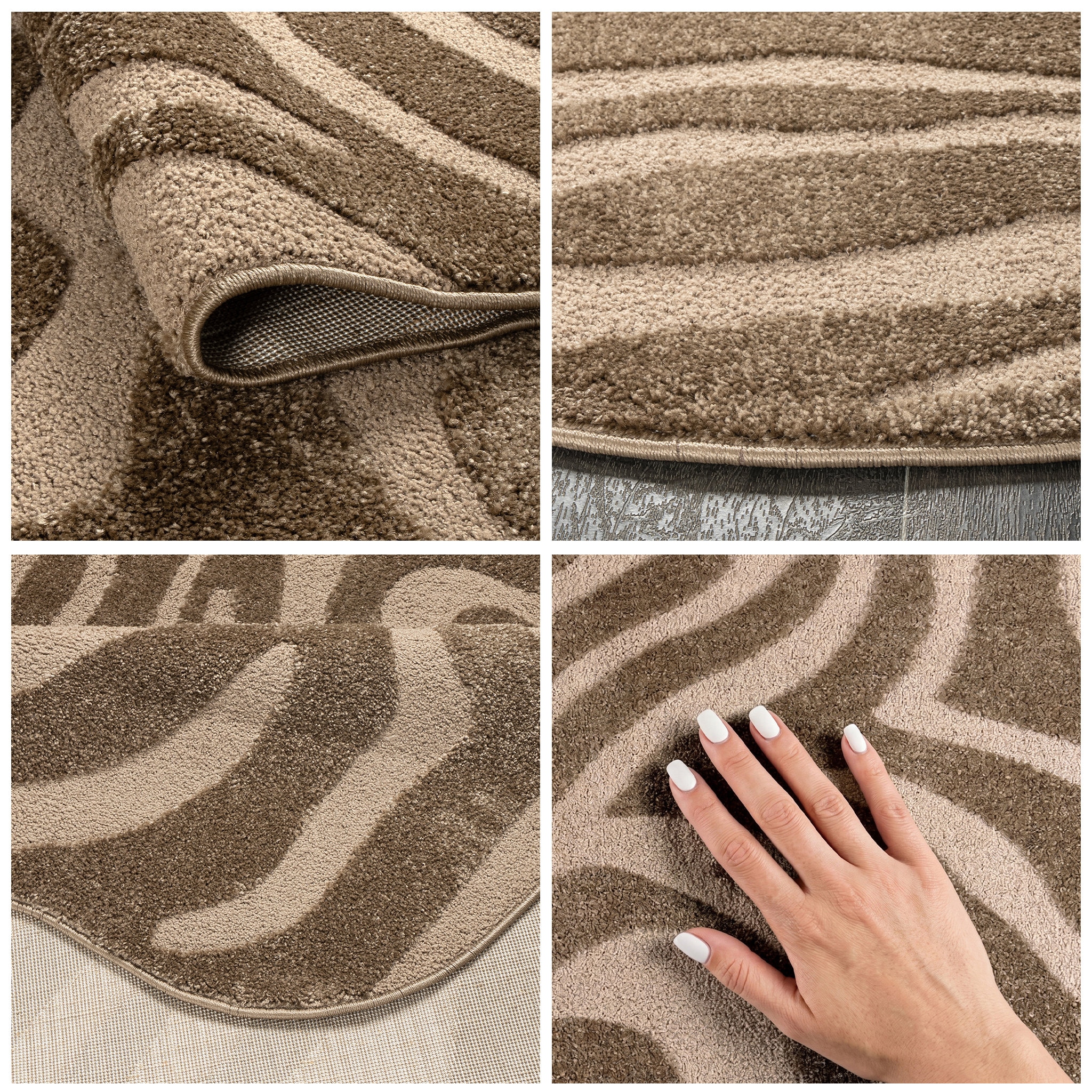 OTTO home Teppich »Zebra, besondere Form« rechteckig 12 mm Höhe Animal Print, Tiermotiv, Wohnzimmer, Schlafzimmer