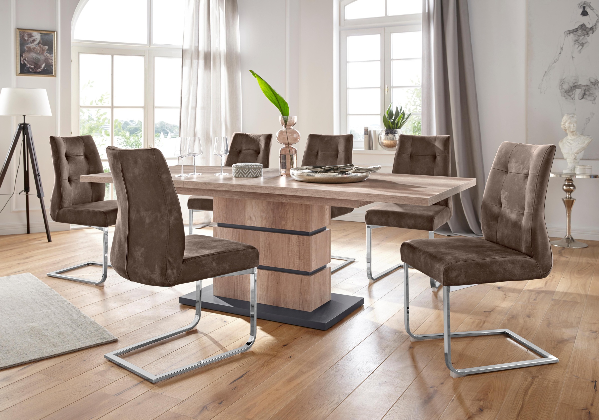 Homexperts Essgruppe »Bonnie«, Breite 140 cm mit Auszug und 4 Stühlen kaufen