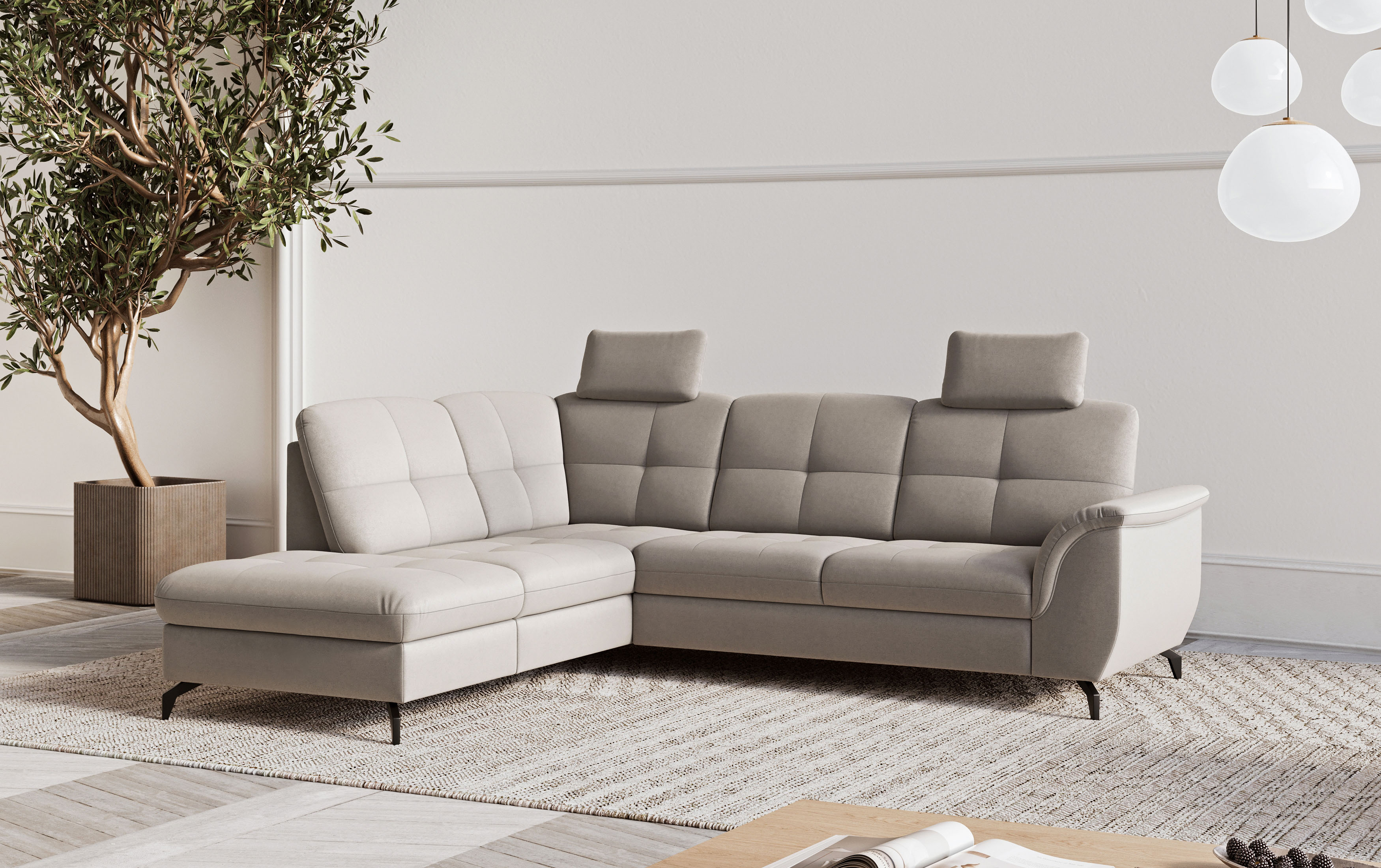 sit&more Ecksofa "Zora" wahlweise mit Schlaffunktion und Bettkasten