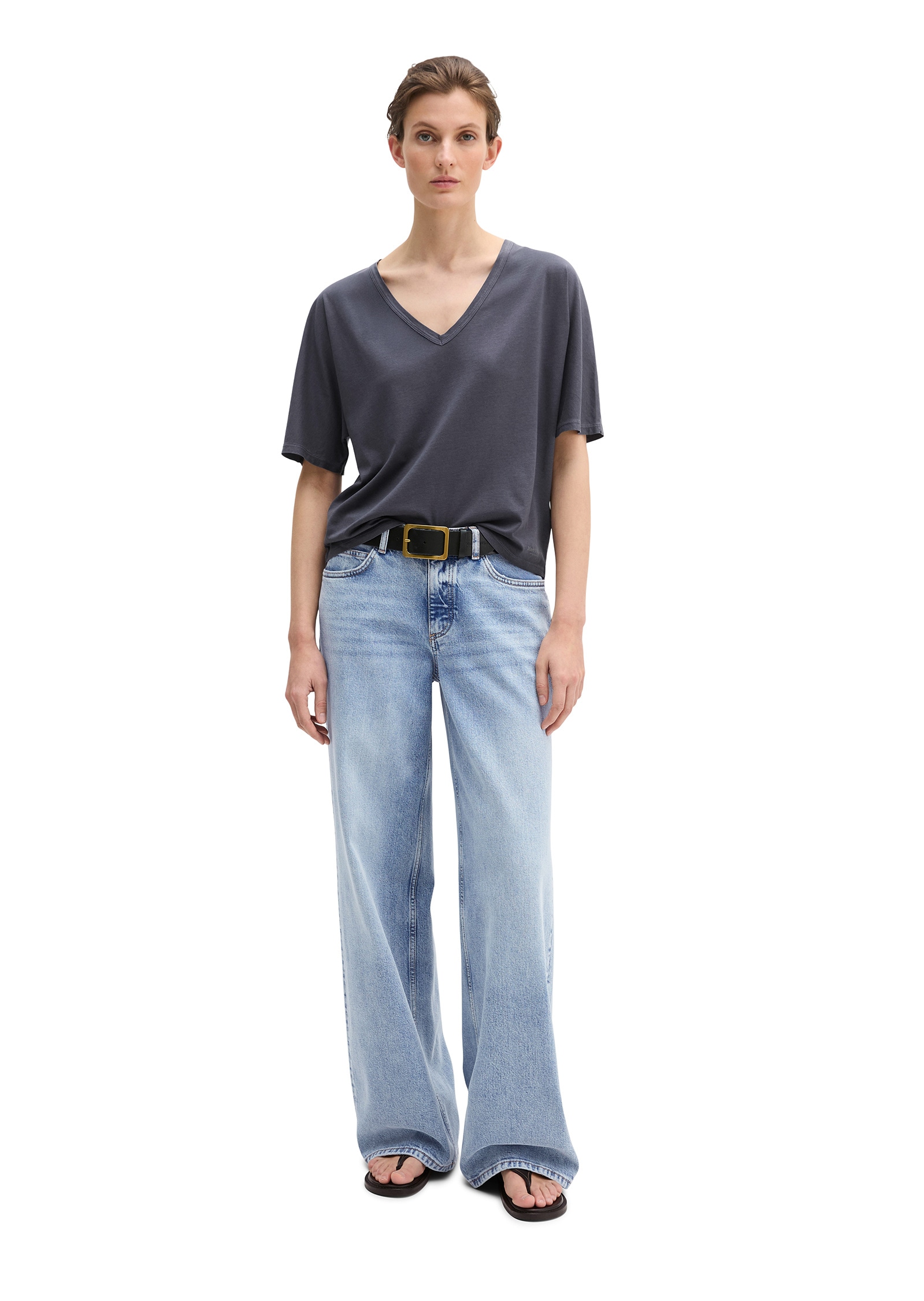 Marc O'Polo T-Shirt »mit angeschnittenen Ärmeln«