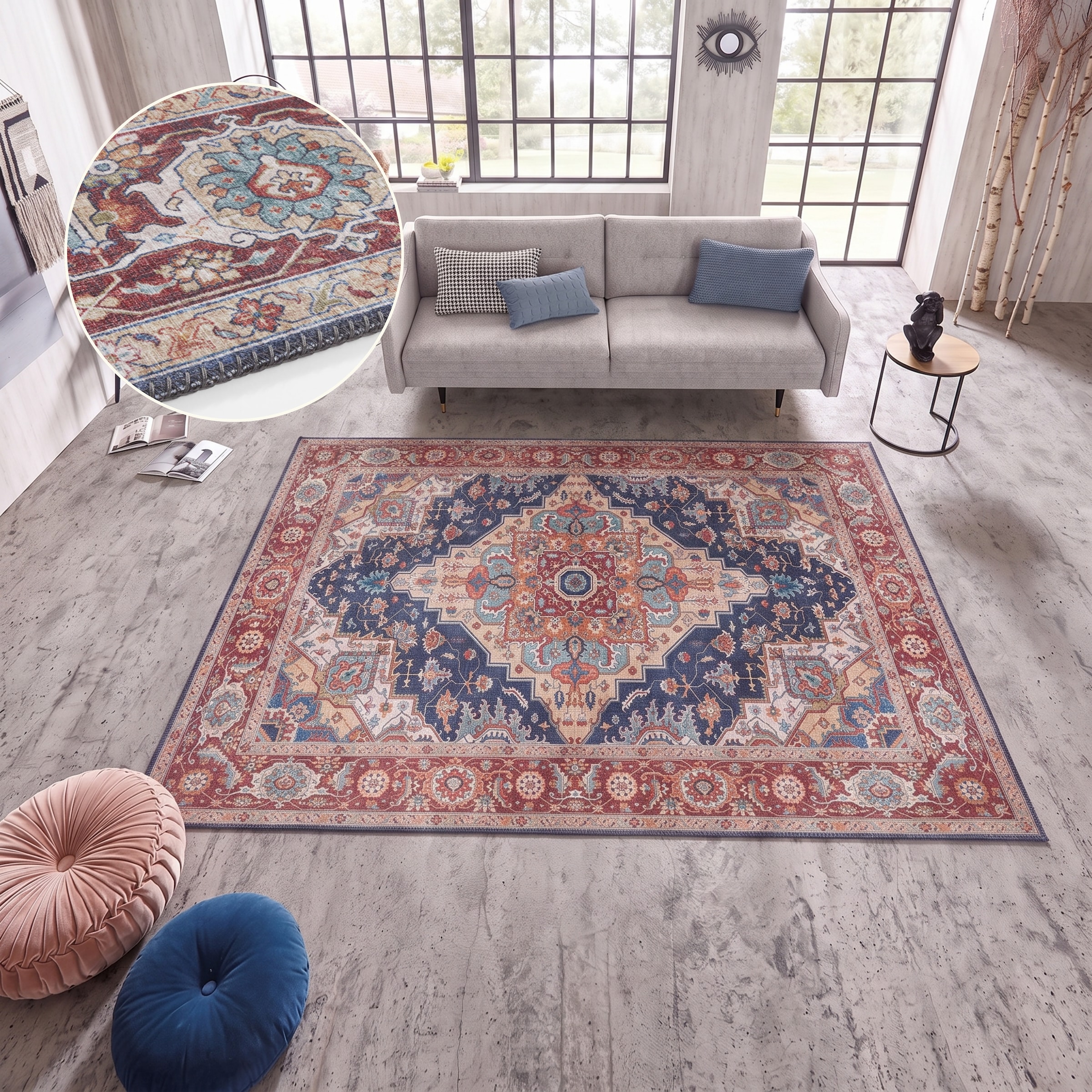 HANSE Home Teppich "Sylla" rechteckig 5 mm Höhe Orientalisch, Läufer, Vintage, Wohnzimmer, Schlafzimmer, Esszimmer