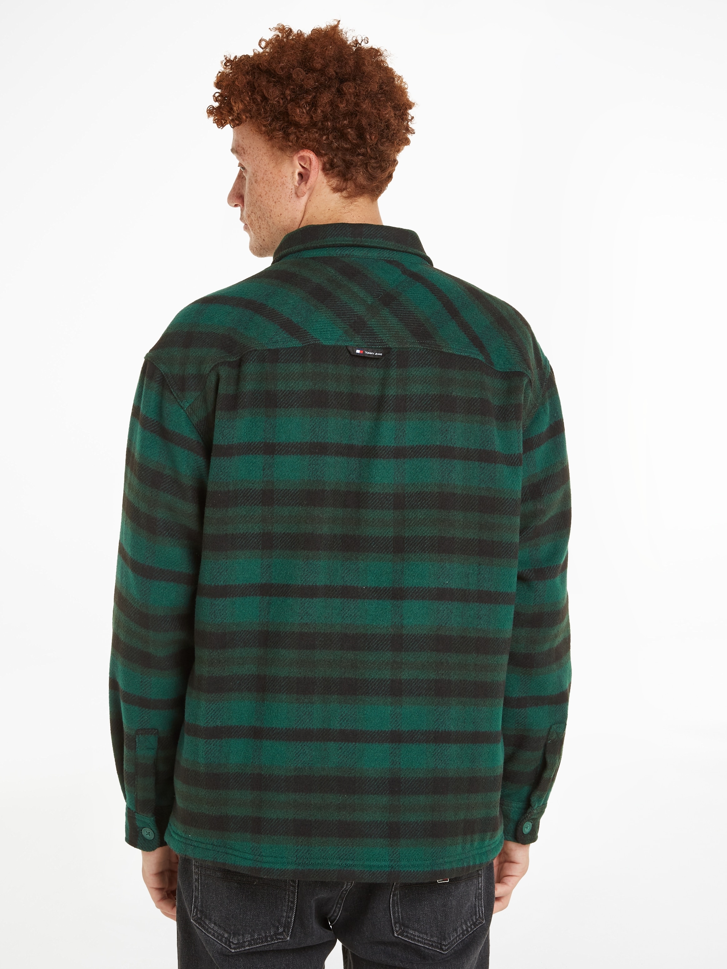 Tommy Jeans Fleecehemd »TJM FLEECE LINED CHECK SHIRT EXT«, mit Streifenmuster