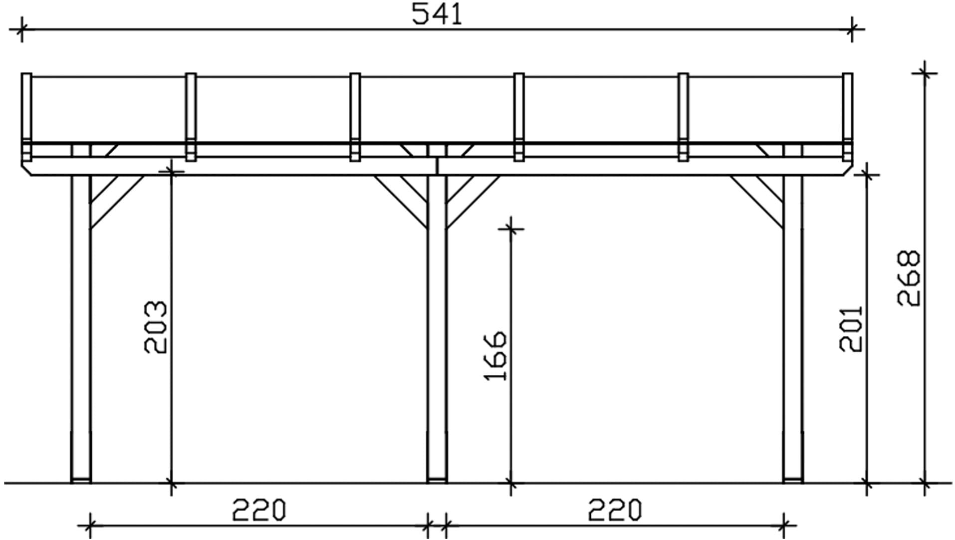 Skanholz Terrassendach »Siena«, Leimholz