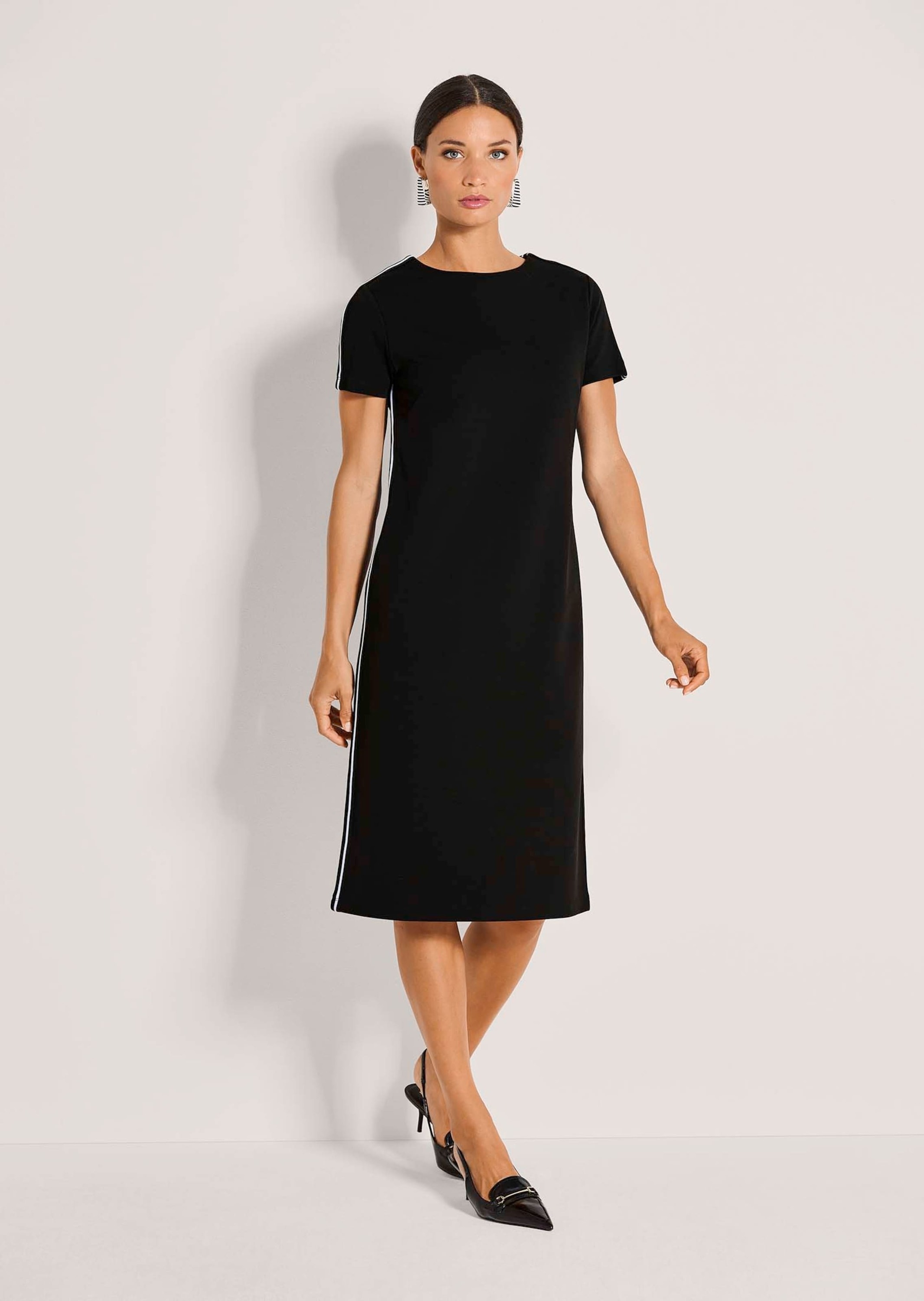 MADELEINE Midikleid "Jerseykleid Viskosekleid mit Kontraststreifen" günstig online kaufen
