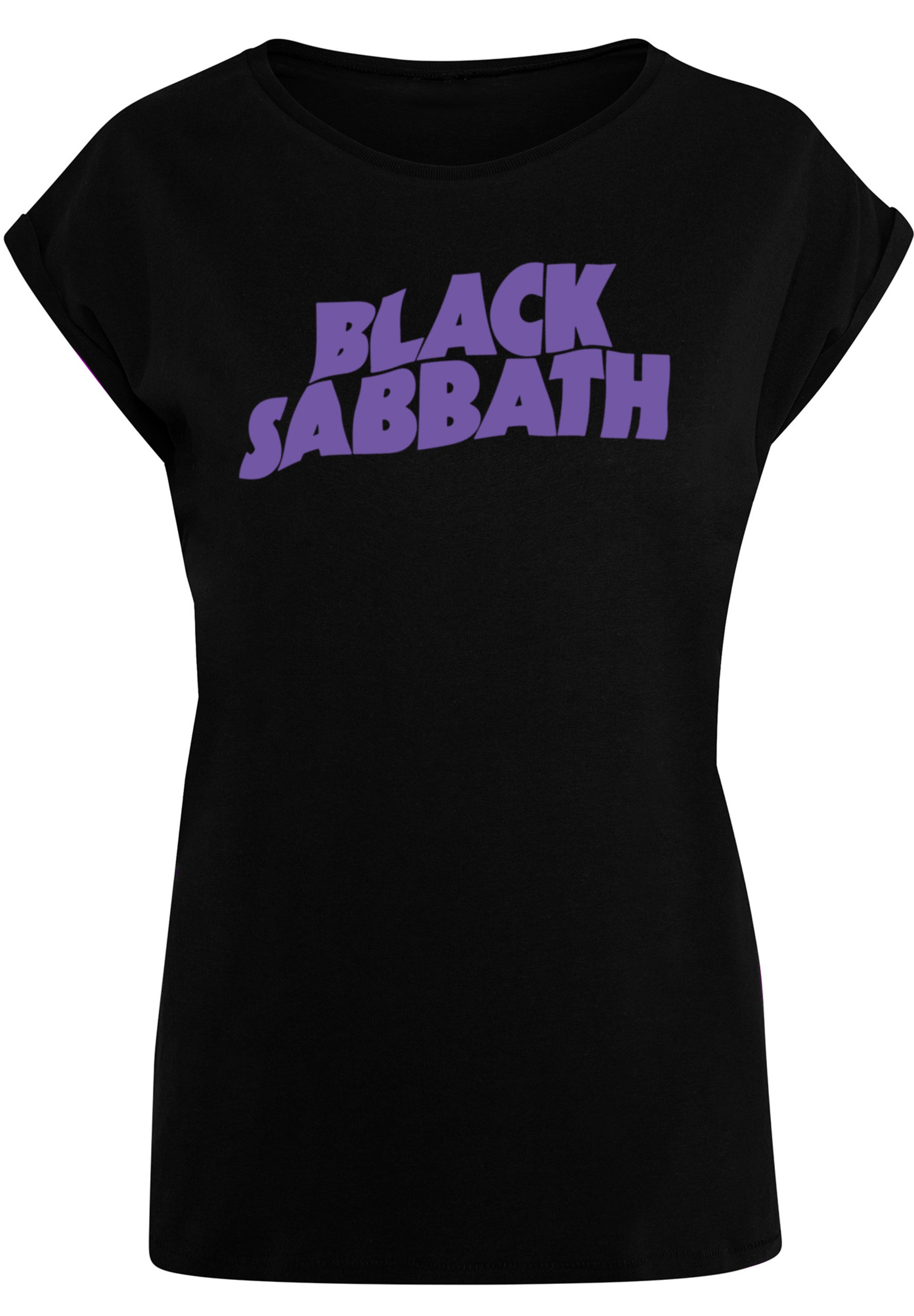 Band Wavy Black«, Print F4NT4STIC Sabbath Metal Logo für Heavy »Black T-Shirt bestellen BAUR |