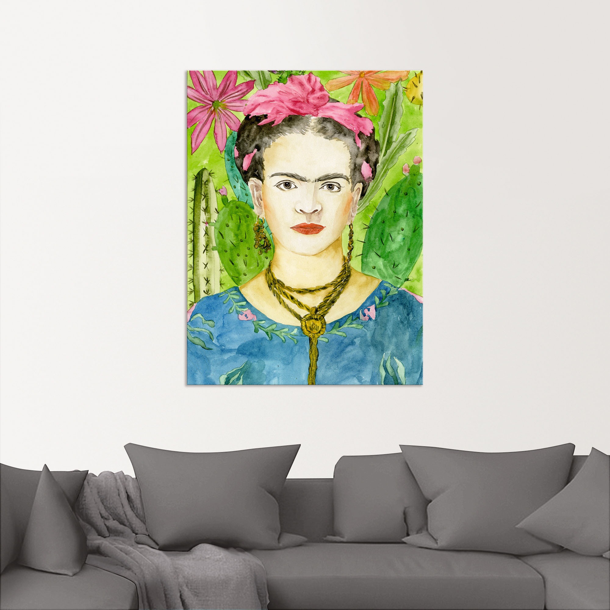 Artland Wandbild »Frida Kahlo II«, Bilder von Frauen, (1 St.), als Alubild, Outdoorbild, Leinwandbild, Poster, Wandaufkleber