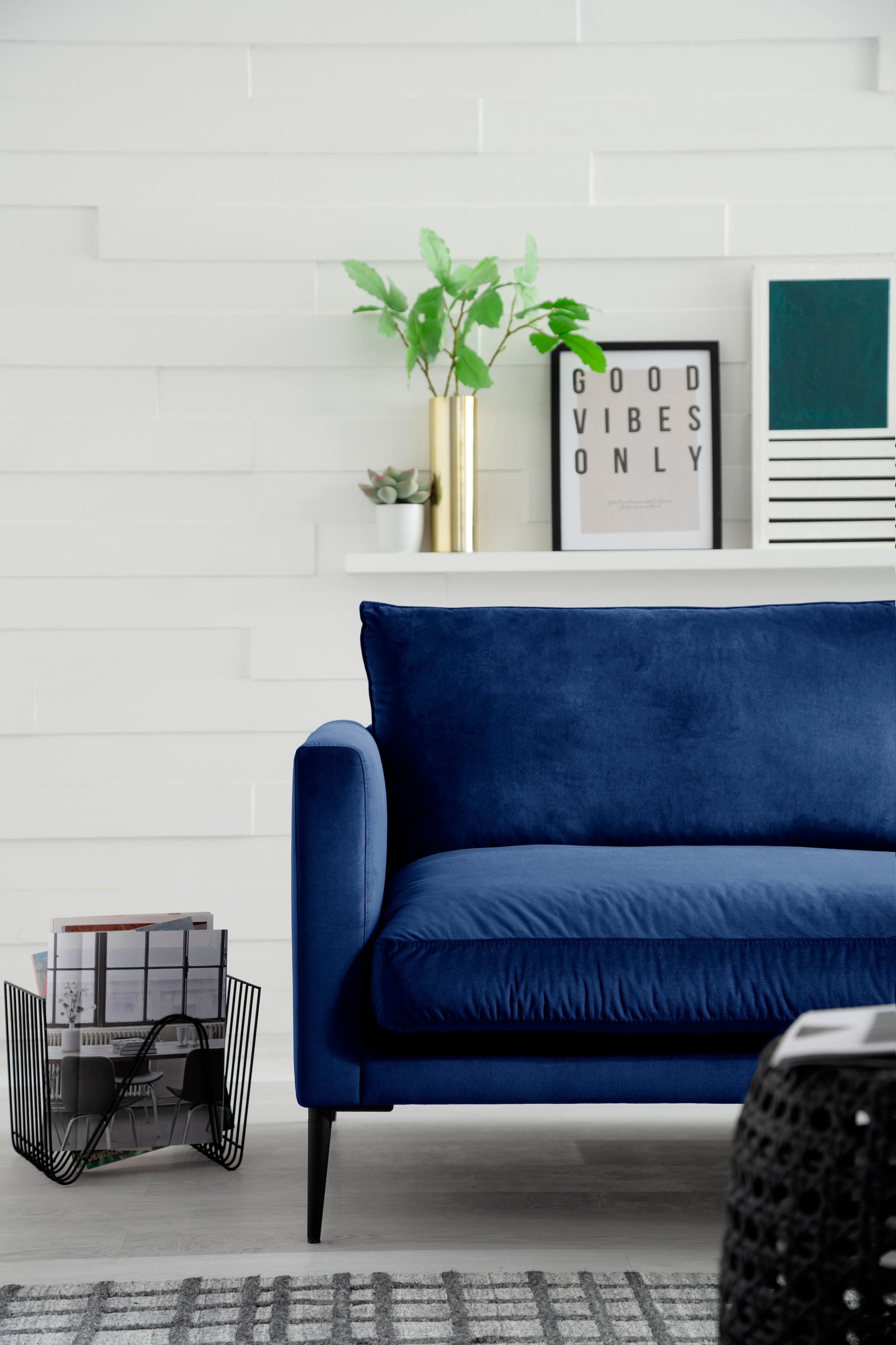 Trends by HG Polsterecke »Svea L-Form«, Recamiere rechts oder links, mit Metallfuß, frei im Raum stellbar