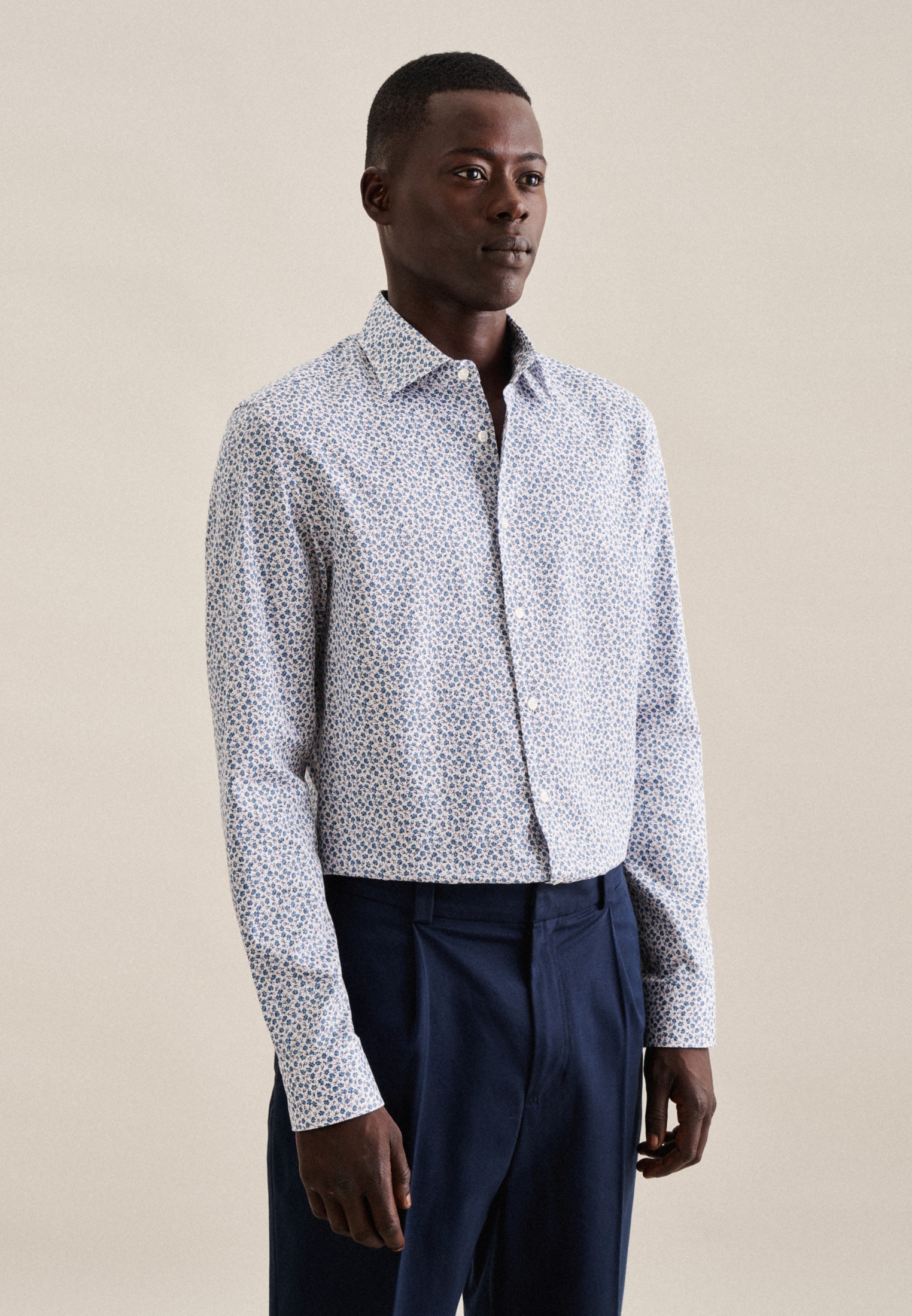 seidensticker Businesshemd "Slim" Slim 1/1 Kentkragen Floral günstig online kaufen