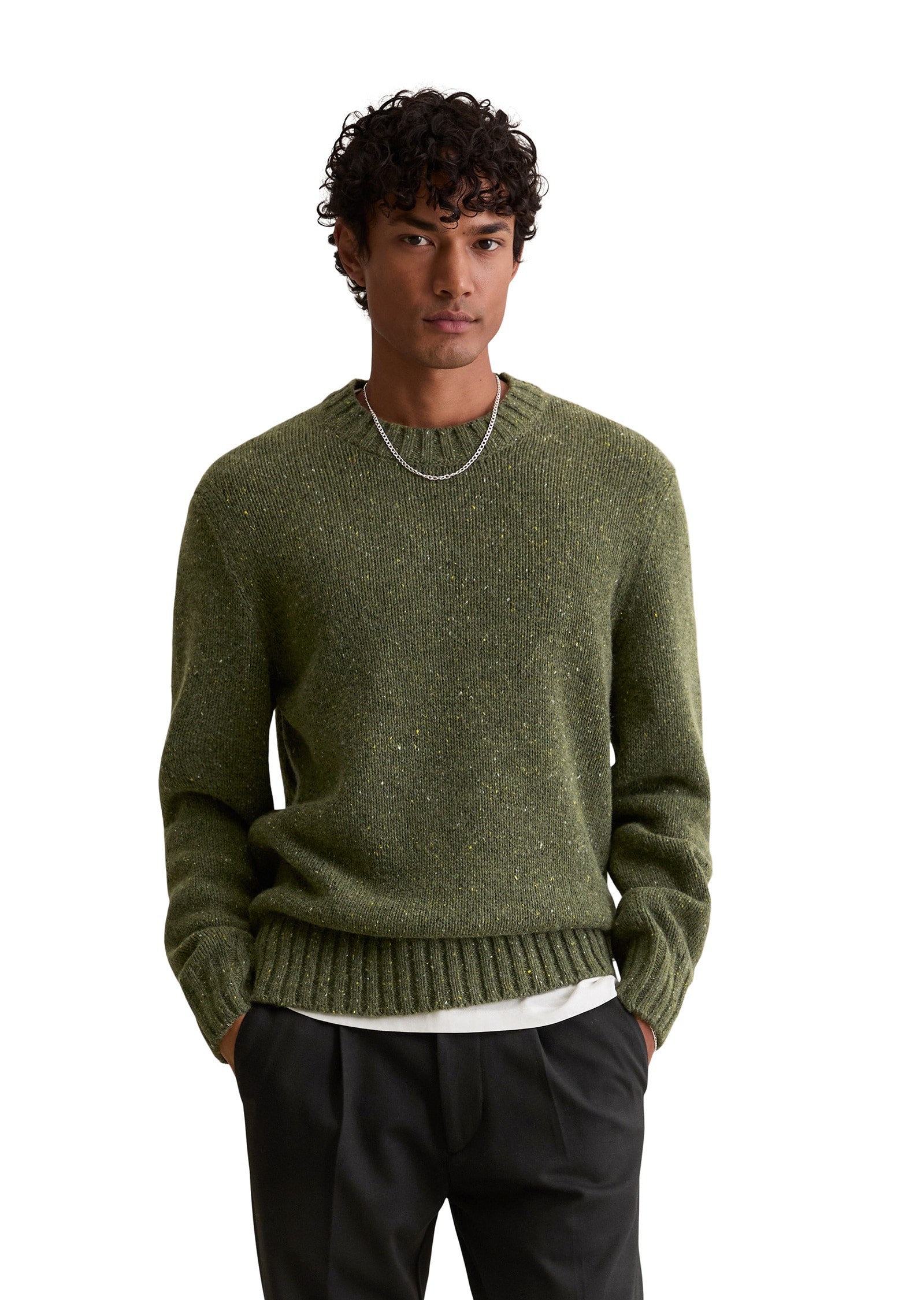 Marc O'Polo DENIM Rundhalspullover »aus weichem Schurwoll-Mix«