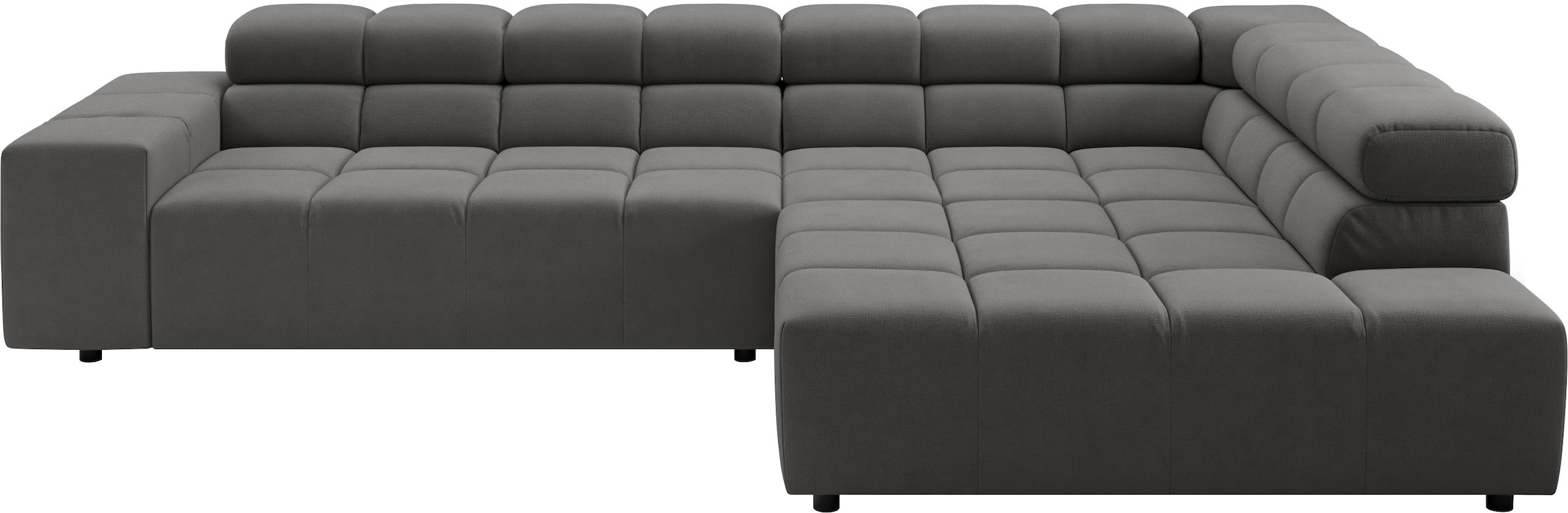 Home affaire Ecksofa "Ancona, Ecksofa, incl. Kopfteilverstellung, Breite 319 cm, L-Form" wahlweise elektrische Sitztiefenverstellung