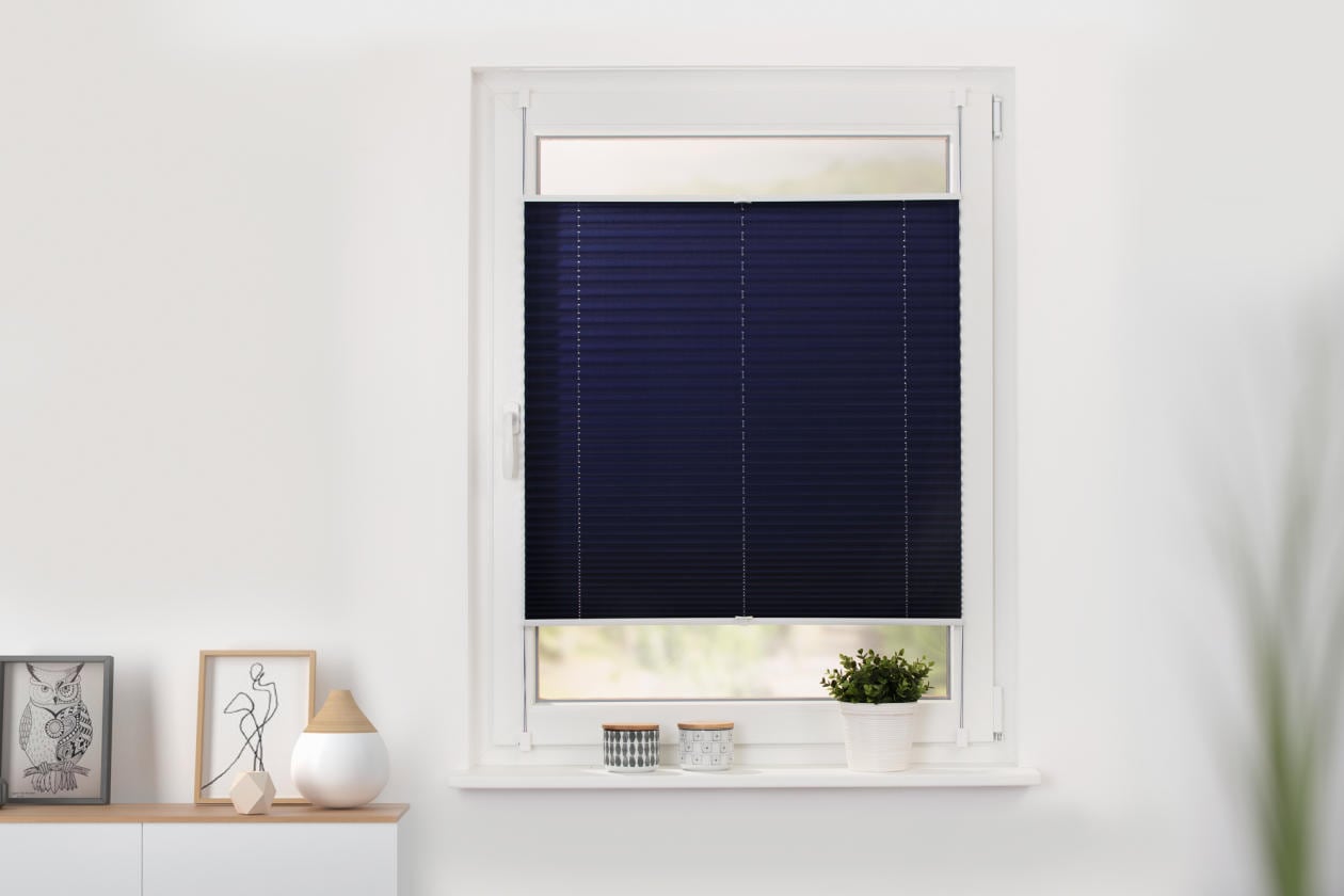 LICHTBLICK ORIGINAL Plissee »Plissee Klemmfix, ohne Bohren, verspannt« blickdicht ohne Bohren verspannt lichtdurchlässig, blickdicht