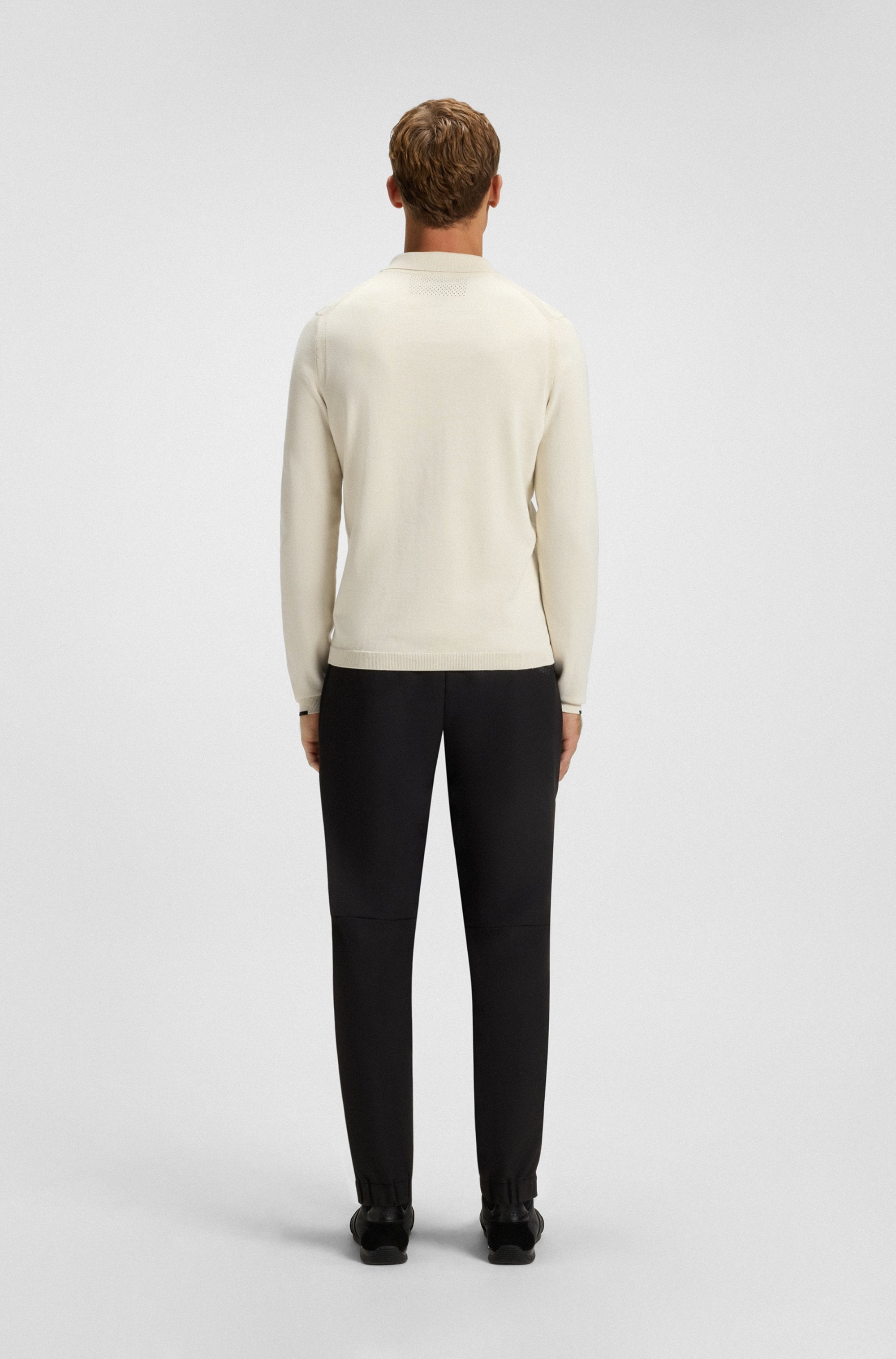 BOSS GREEN Strickpullover »KN Ever-X PL«, mit Reißverschluss, regular fit, toniges Logo