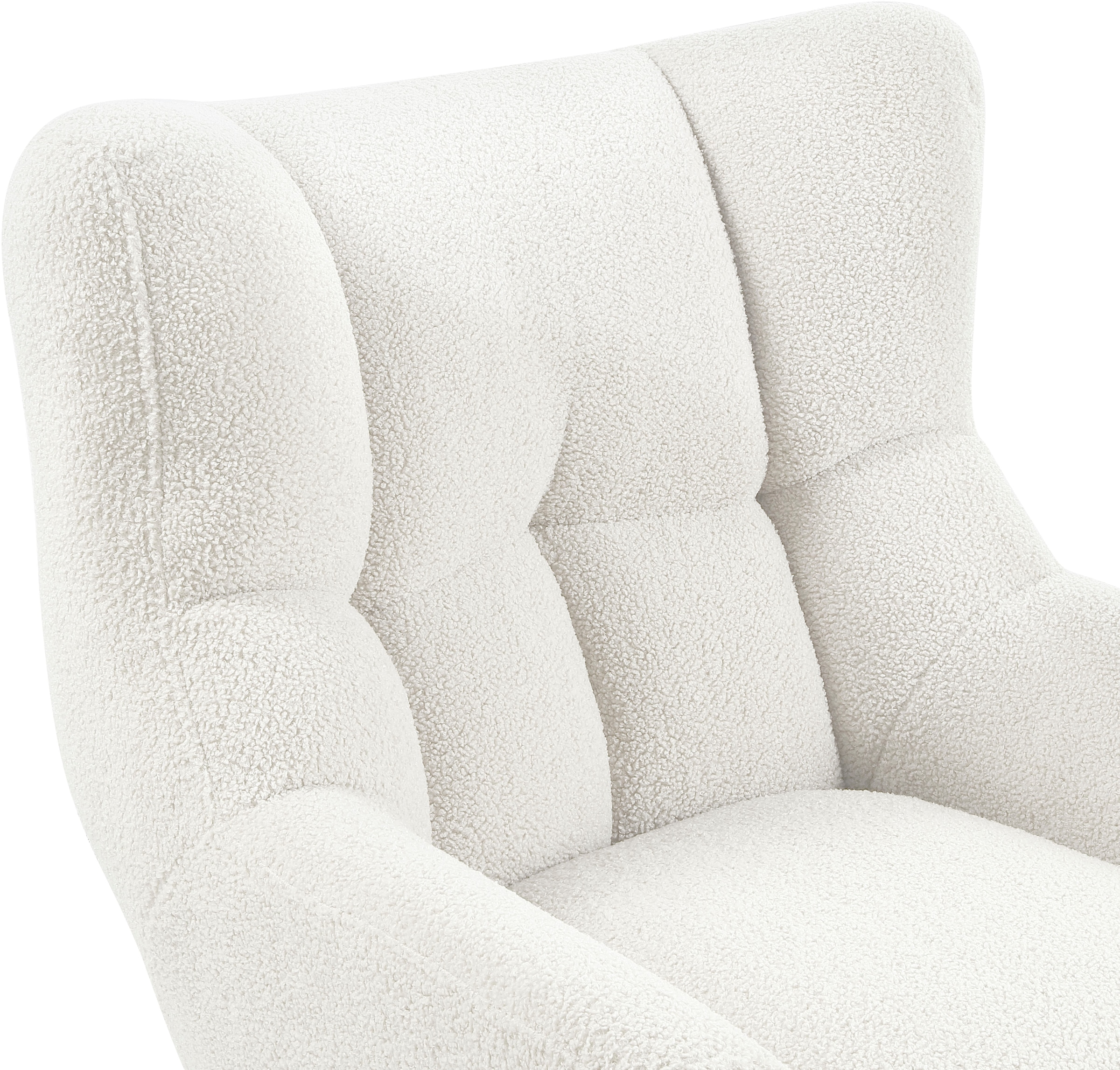 ATLANTIC home collection Sessel »Shawn«, mit Federkern, trendy Bezug mit Teddyoptik