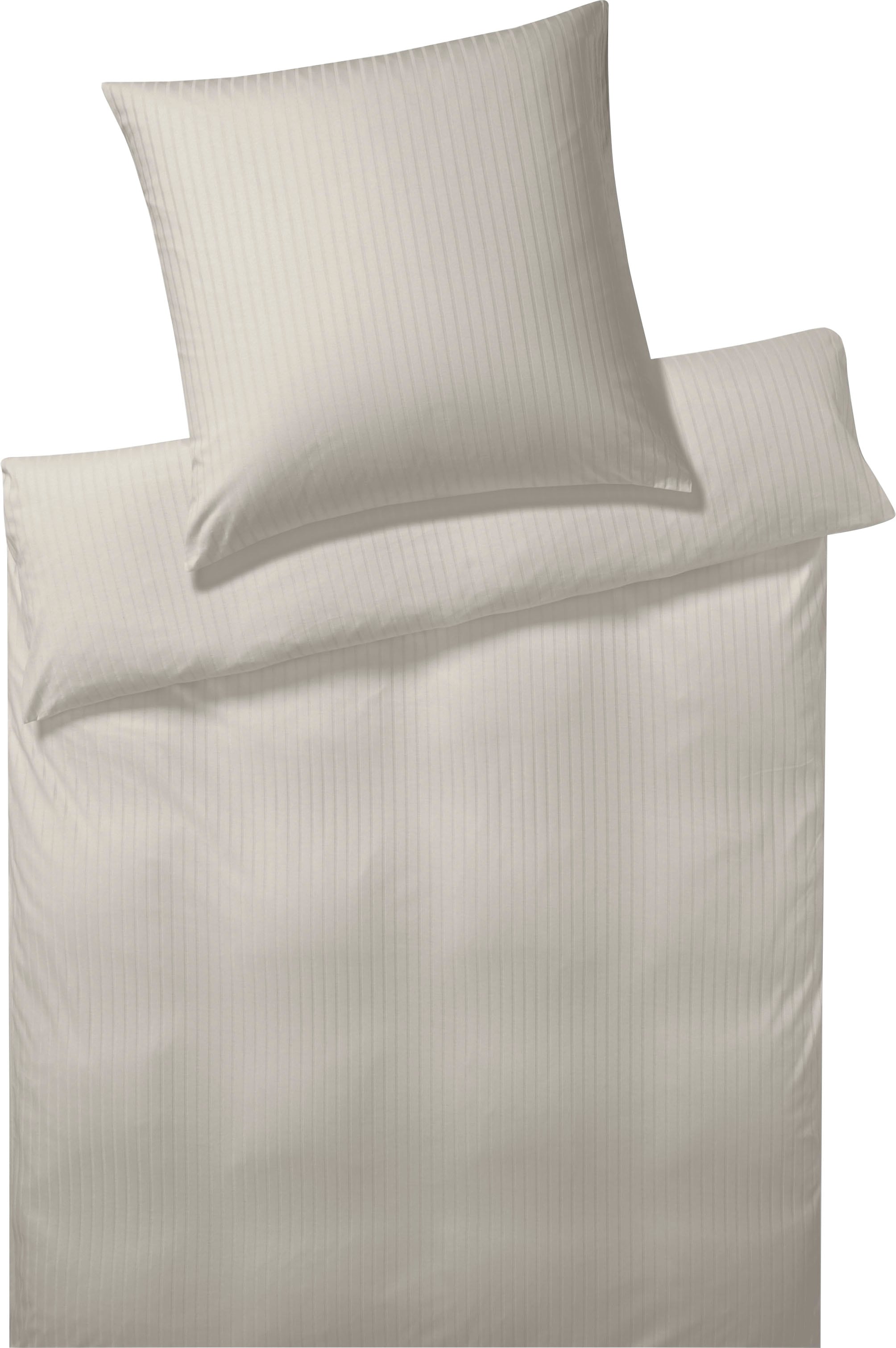 Elegante Bettwäsche "Solid Stripe" 2 Stk. angenehmes Hautgefühl