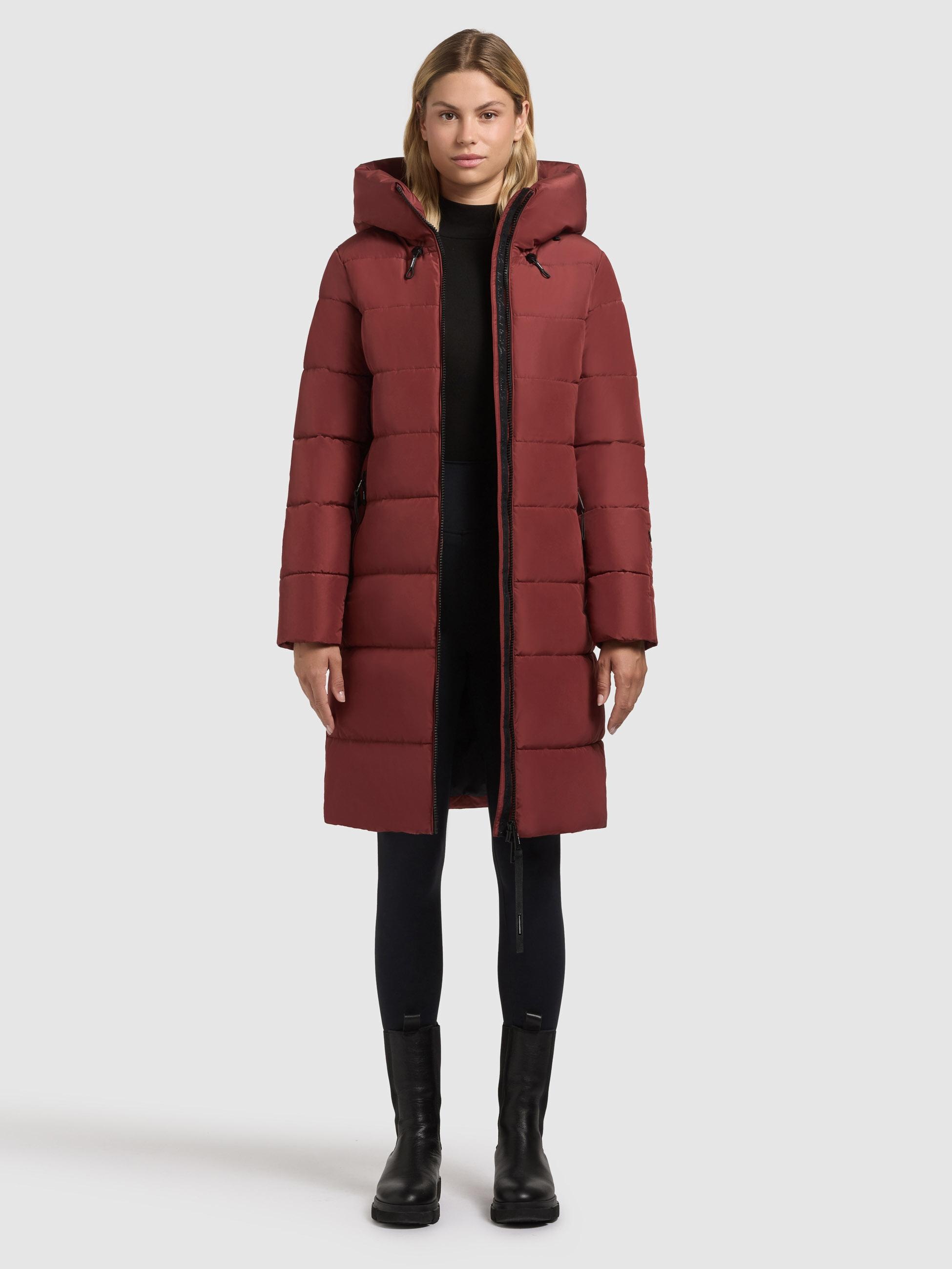 khujo Steppmantel »Jilias5-YM«, warmer Damen Wintermantel mit Kapuze und großen Taschen