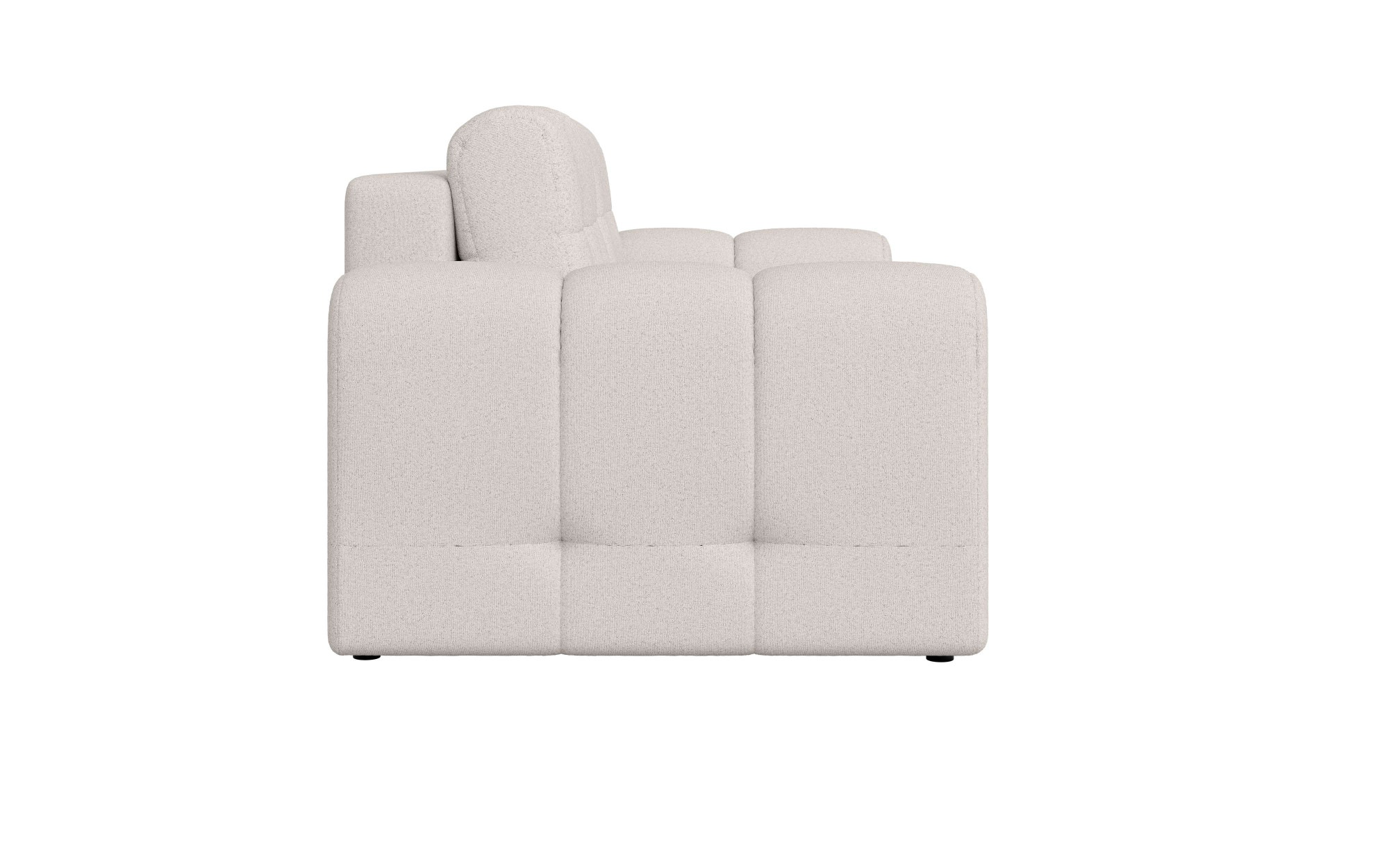 INOSIGN 2-Sitzer »Manilla, trendige Steppung, 2 Rückenkissen, B/T/H 195/107/91 cm«, mit Wellenunterfederung, in verschiedenen Materialien und Farben